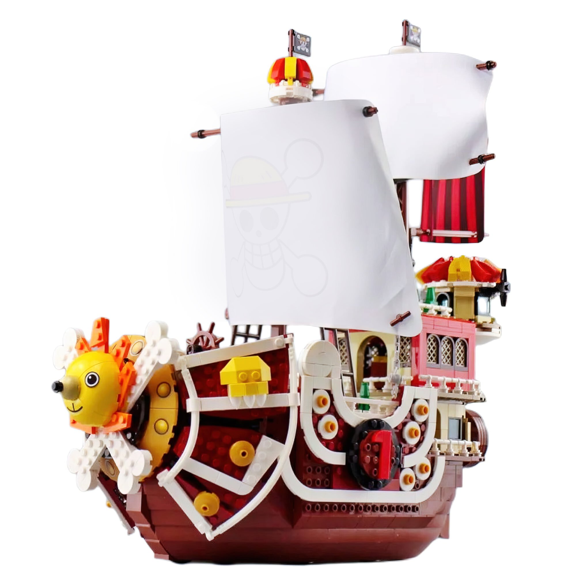 HI-Reeke Thousand Sunny Pirate Boat Building Block Set Large 1 Piece Battleship Building Kit Gift HI-REEKE