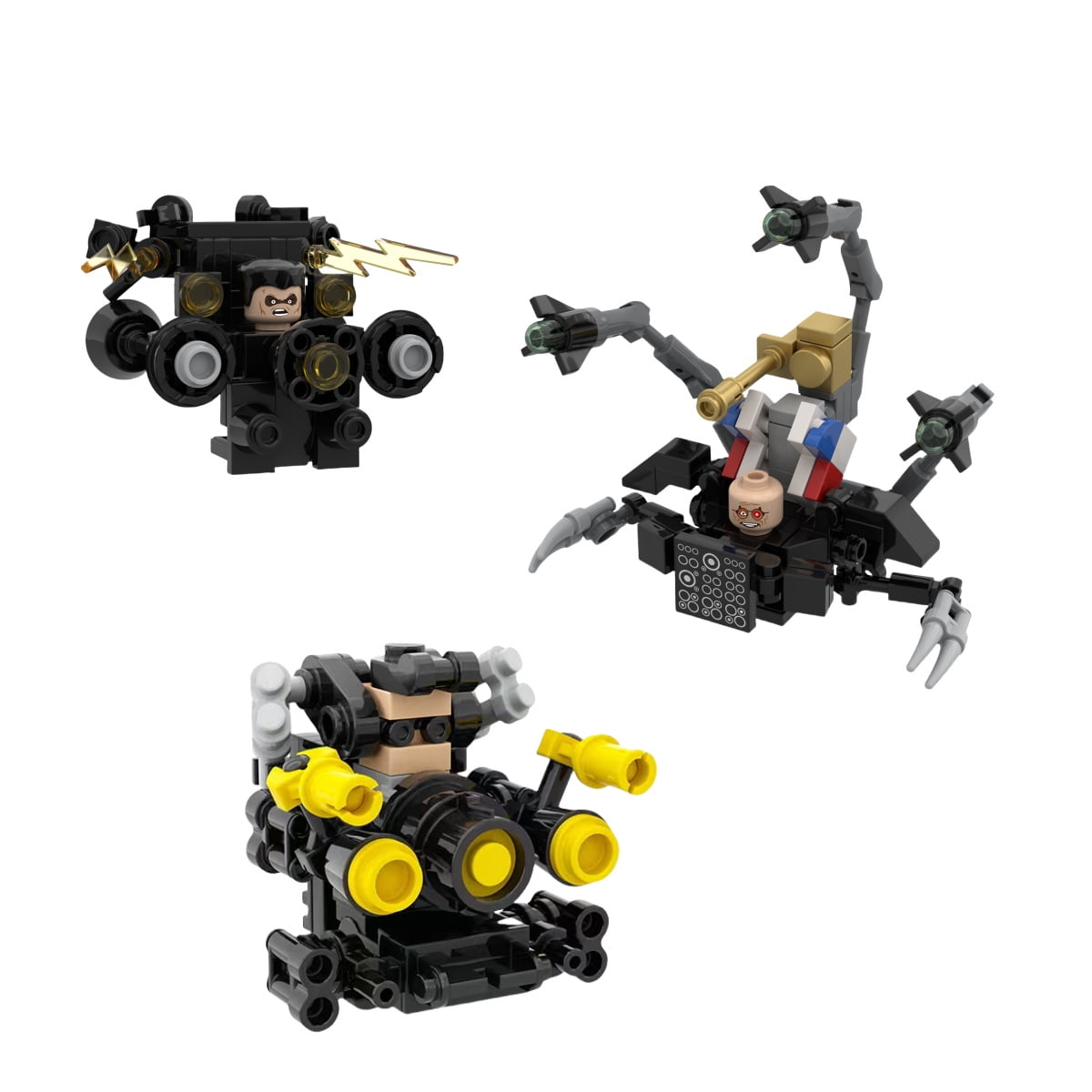 3 Pcs Figure Building Block Kit, Toys Man Buildable Horror Game Model Toys, Collectible Anime Building Bricks Halloween for Kids Adults Game Fans Generic