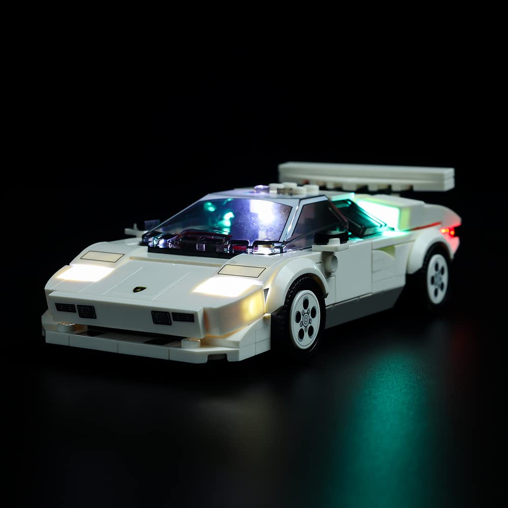 Kyglaring Led Light Kit for Lego Lamborghini Countach 76908 Model Building Kit-Without LEGO Set(Classic Version) KYGLARING