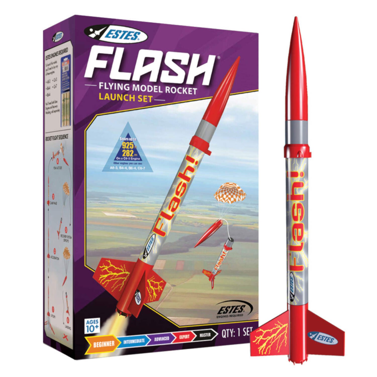 Estes Flash Launch Set E2X Easy-to-Assemble EST1478 Rocket Launch Sets No Motor Unknown