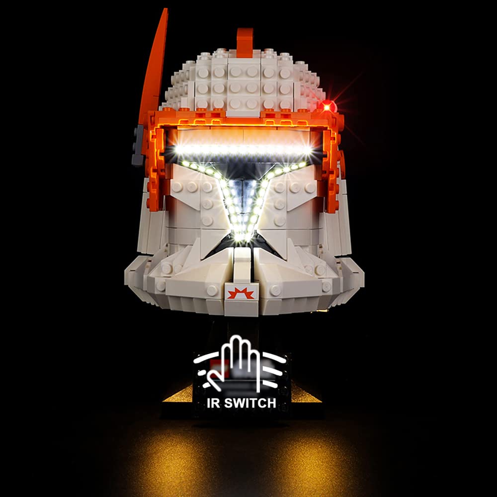 Kyglaring LED Light Kit Designed for Lego Star Wars Clone Commander Cody Helmet 75350 Model Building Kit (No Model)-Standard Version KYGLARING