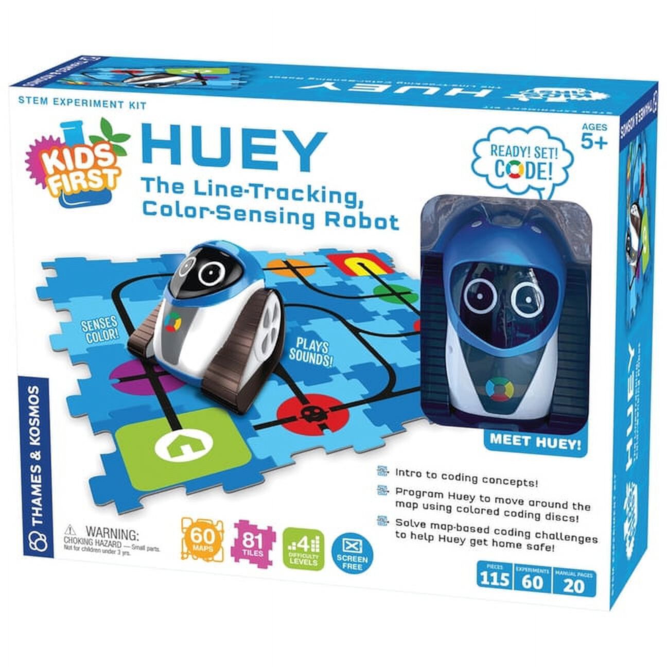 Huey: The Line-Tracking, Color-Sensing Robot (Not for Sale in Canada) (Other) Thames & Kosmos