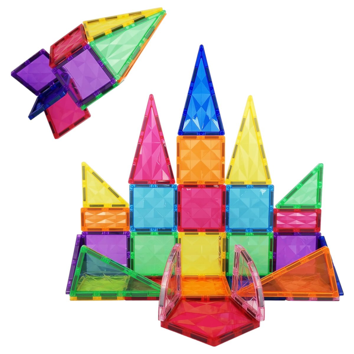 Magnetic Construction Set: Rocket Theme, 32 Pieces, for Children 3 Years and Older Picasso Tiles