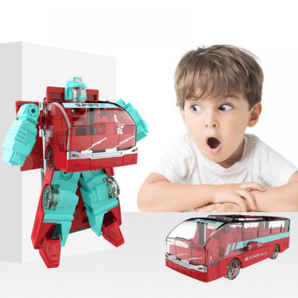 GYRATEDREAM Transform Robot Toys for Kids Boys, Bus Transform into Robot, Assemble Car Toys for Boys Toddler Gyratedream