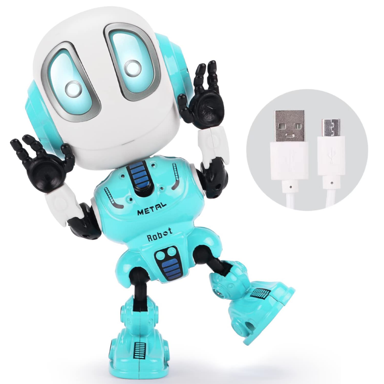 Kids Toys Boys Girls Robots Toys Christmas Stocking Stuffers 2022 New Mini Talking Robots Gifts for Adults with 10 Hours Working Time USB Charging LED Eyes Interactive Electronic Toy Autrucker