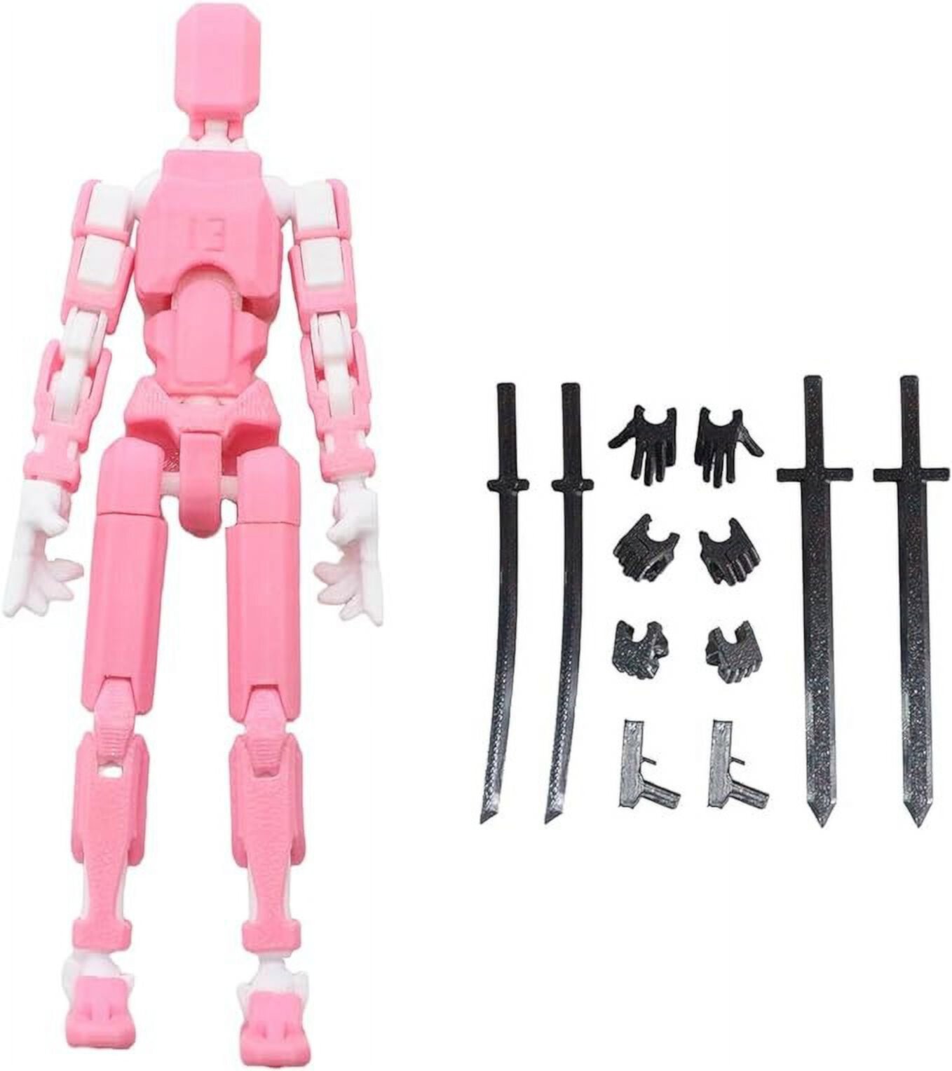 Feledorashia Action Figure, Articulated Action Figure 3D Printed Multi-Jointed Movable, 13 Articulated Robot Dummy Action Figures, Full Body Mechanical Movable Toy, 1 PC Feledorashia