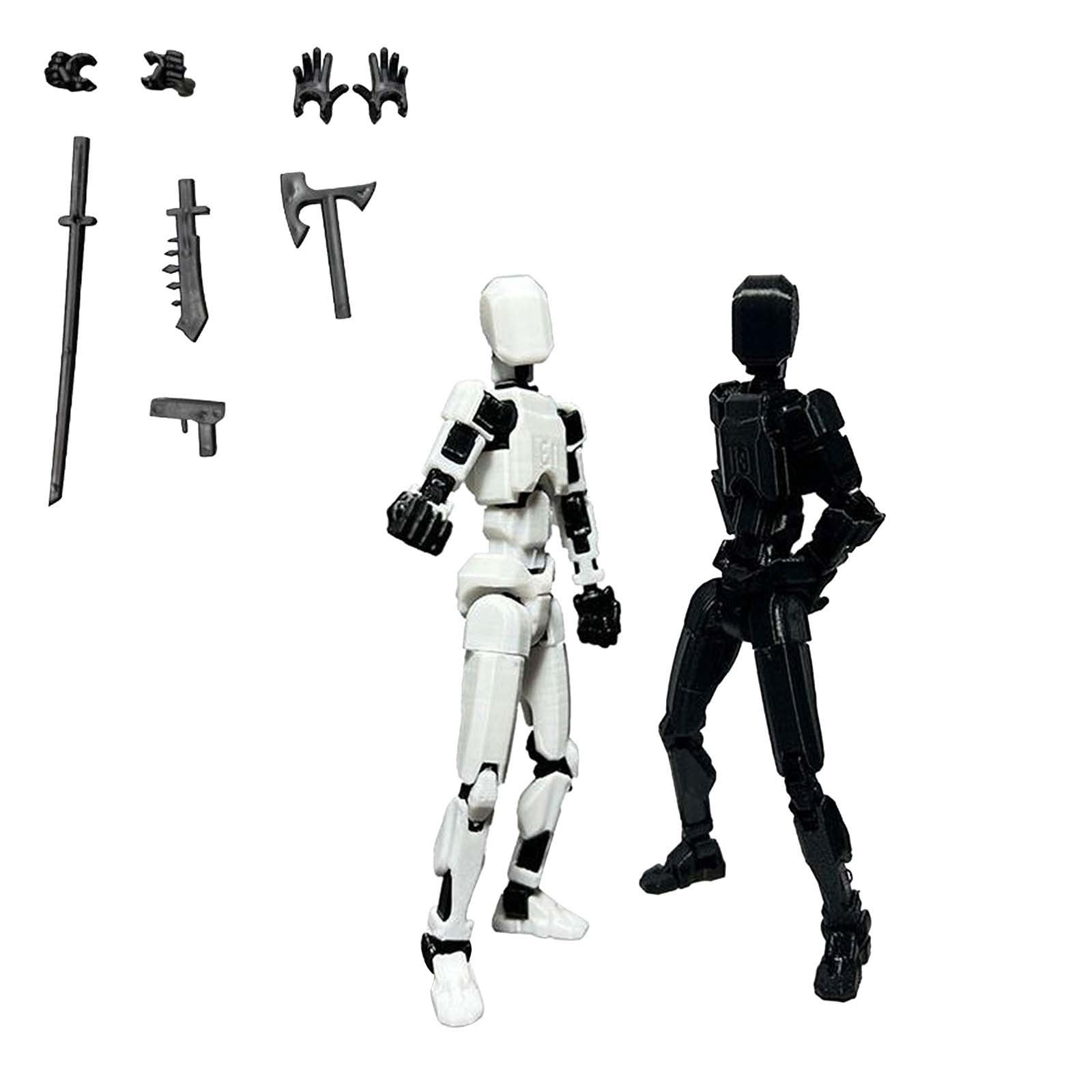 Feledorashia Action Figure, Articulated Action Figure 3D Printed Multi-Jointed Movable, 13 Articulated Robot Dummy Action Figures, Full Body Mechanical Movable Toy, 1 PC Feledorashia