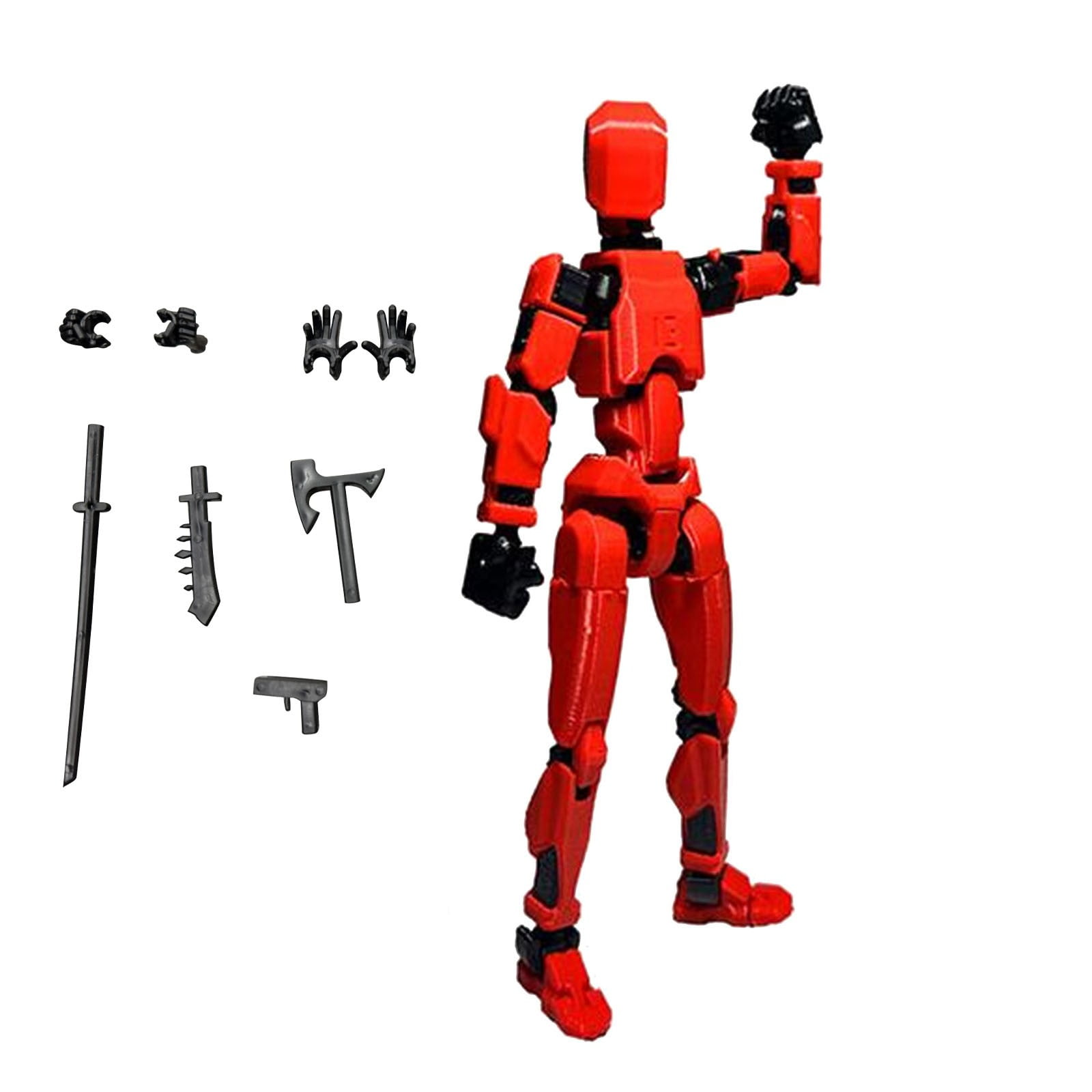 Feledorashia Action Figure, Articulated Action Figure 3D Printed Multi-Jointed Movable, 13 Articulated Robot Dummy Action Figures, Full Body Mechanical Movable Toy, 1 PC Feledorashia