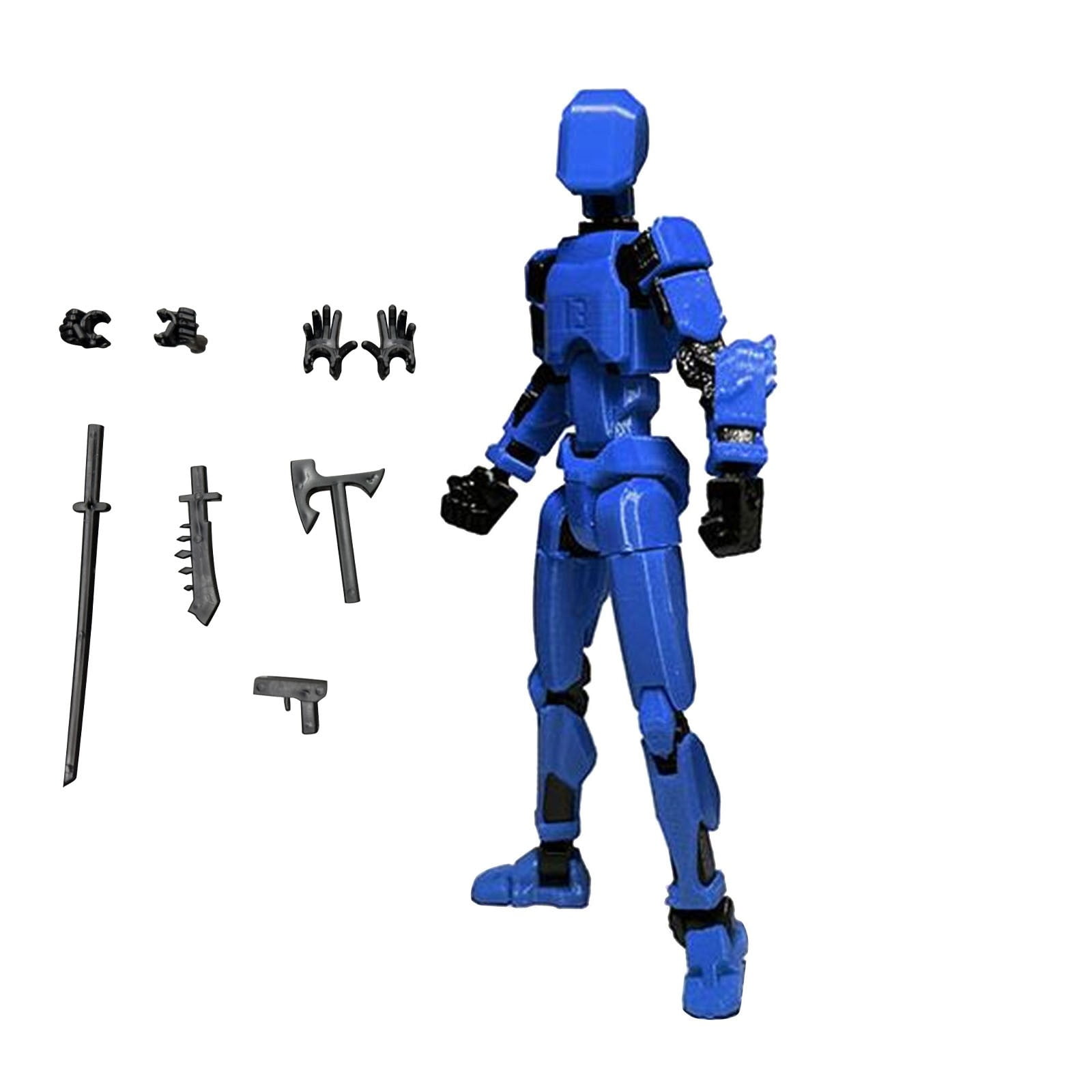 Feledorashia Action Figure, Articulated Action Figure 3D Printed Multi-Jointed Movable, 13 Articulated Robot Dummy Action Figures, Full Body Mechanical Movable Toy, 1 PC Feledorashia