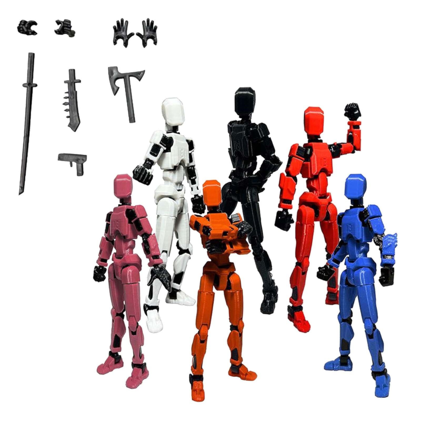 Feledorashia Action Figure, Articulated Action Figure 3D Printed Multi-Jointed Movable, 13 Articulated Robot Dummy Action Figures, Full Body Mechanical Movable Toy, 1 PC Feledorashia