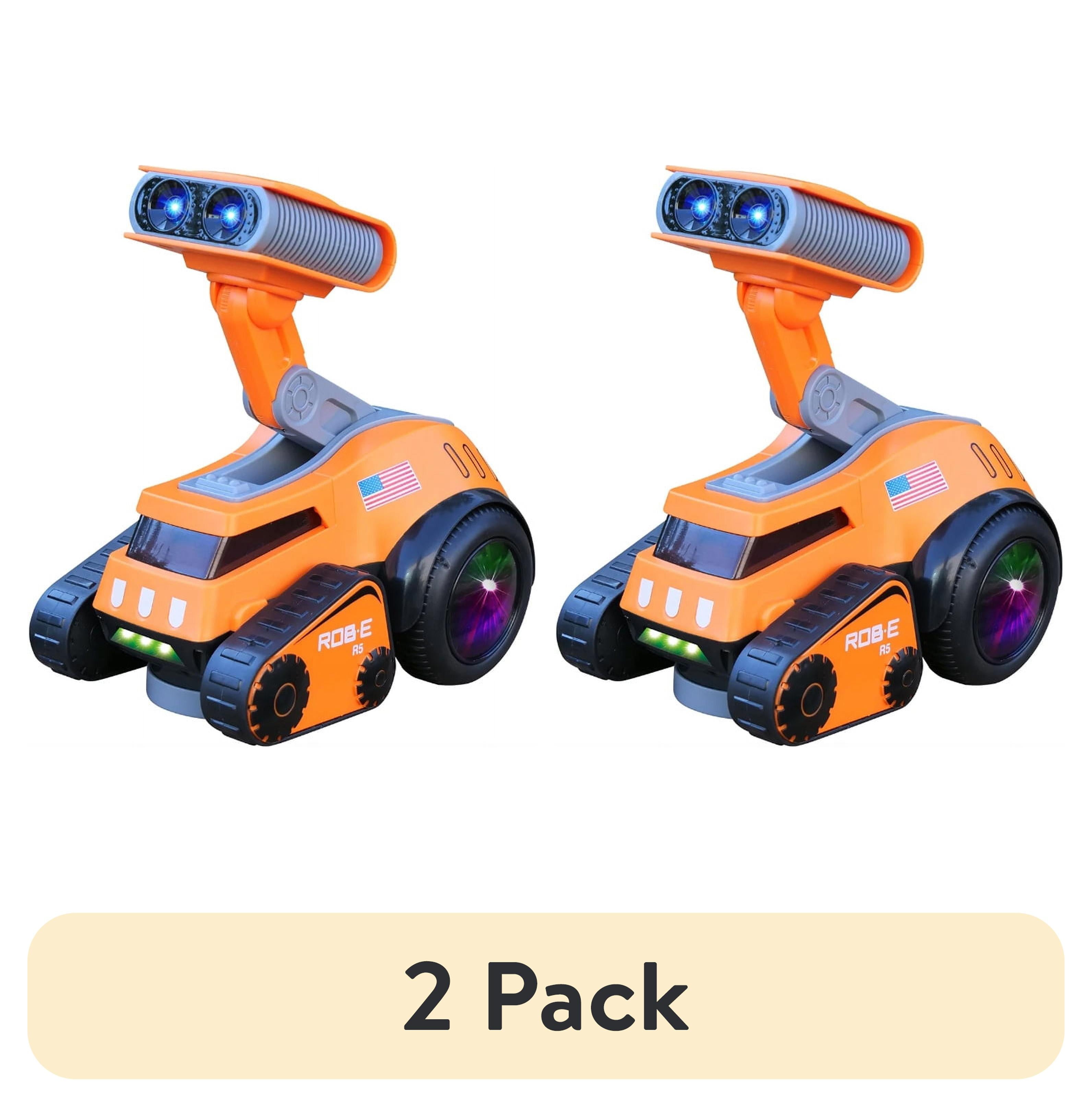 (2 pack) Contixo R5 Moon Rocket Rob-E Electronic Robot Toy for Kids - Dances, Plays Music, Light-Up Eyes Contixo