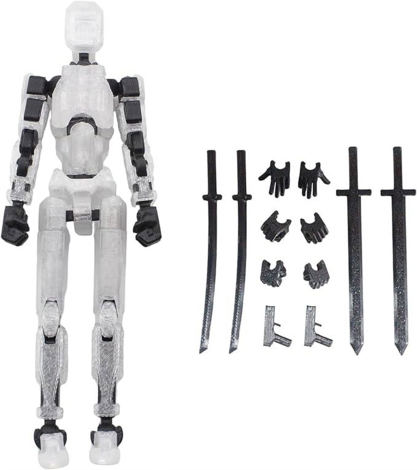 Feledorashia Action Figure, Articulated Action Figure 3D Printed Multi-Jointed Movable, 13 Articulated Robot Dummy Action Figures, Full Body Mechanical Movable Toy, 1 PC Feledorashia