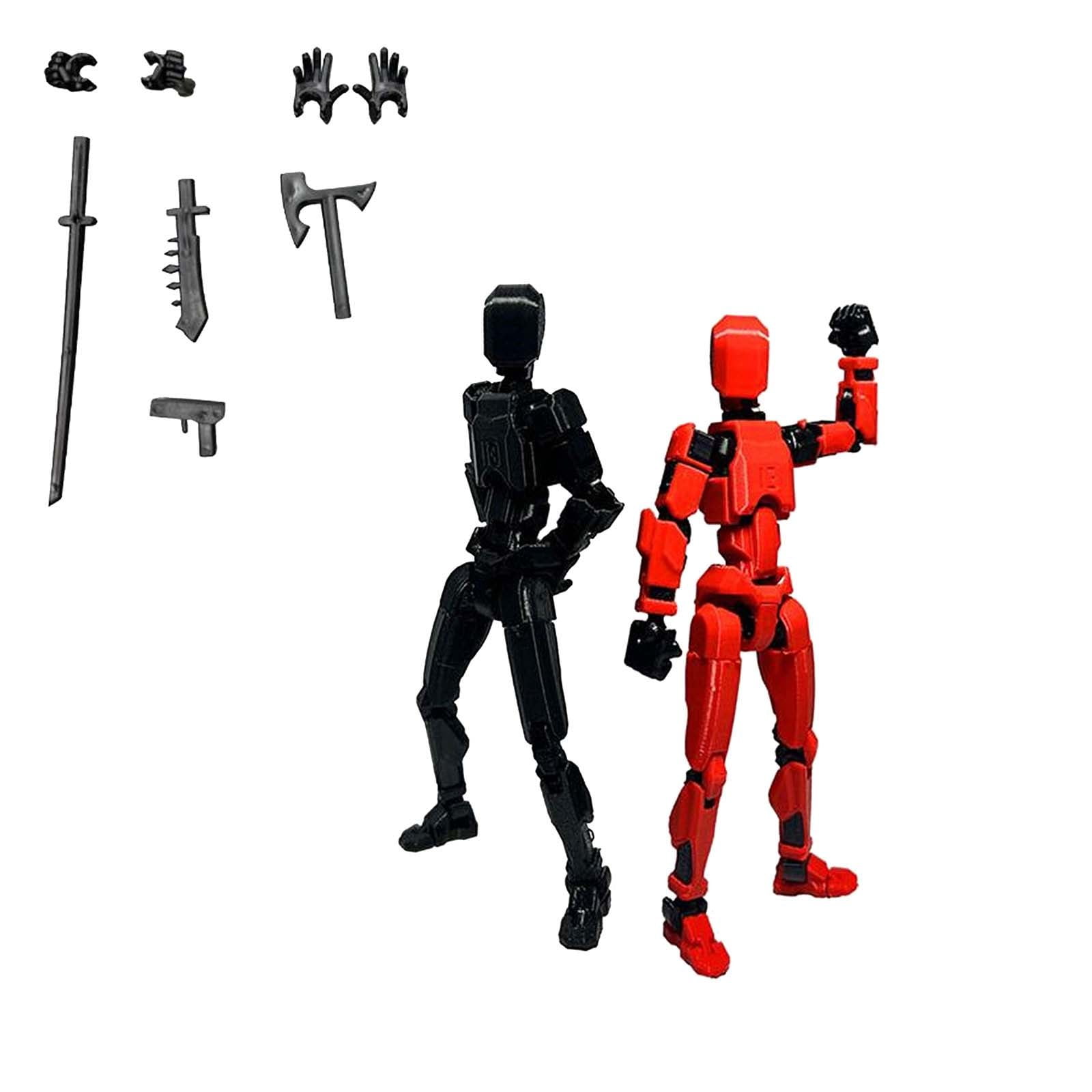 Feledorashia Action Figure, Articulated Action Figure 3D Printed Multi-Jointed Movable, 13 Articulated Robot Dummy Action Figures, Full Body Mechanical Movable Toy, 1 PC Feledorashia