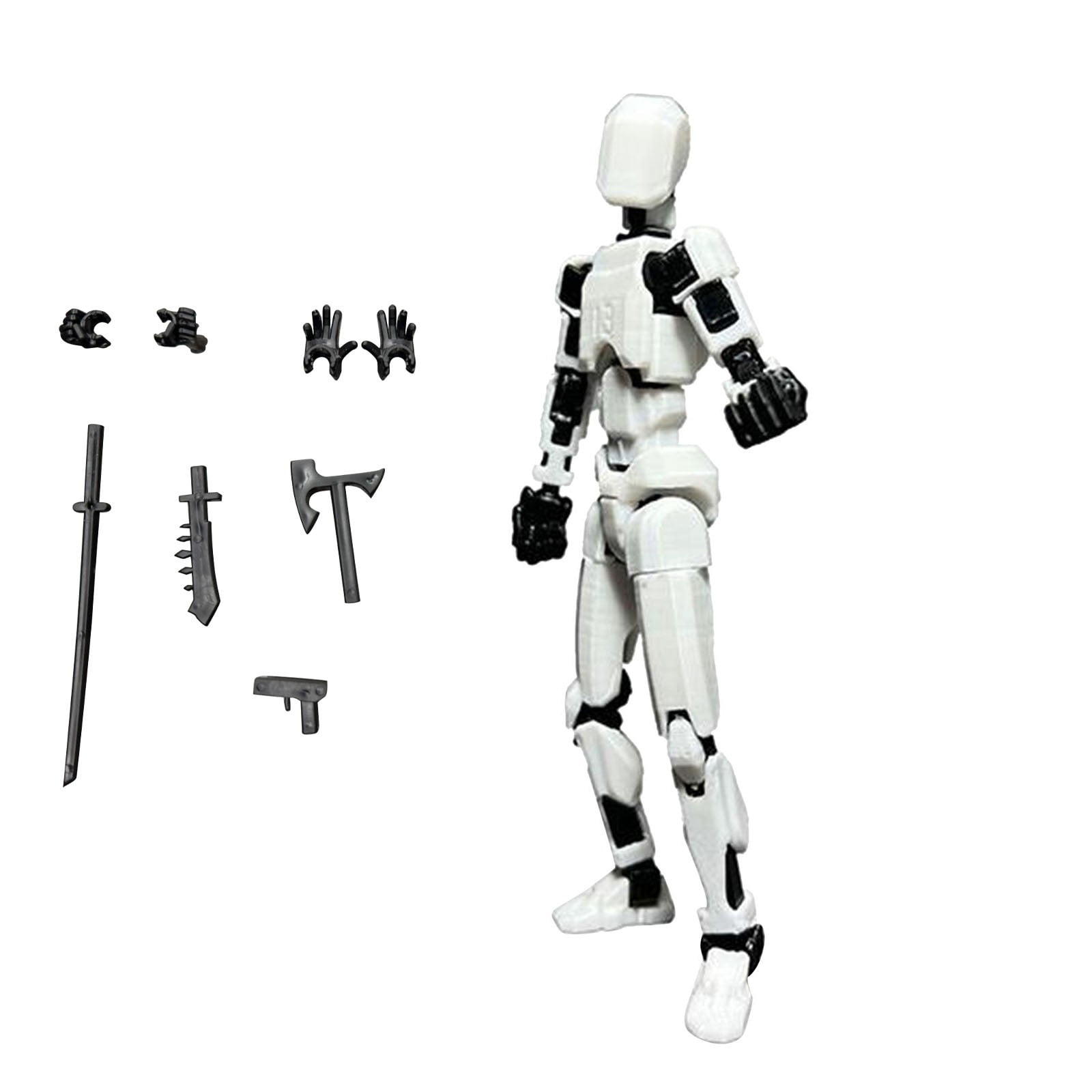 Feledorashia Action Figure, Articulated Action Figure 3D Printed Multi-Jointed Movable, 13 Articulated Robot Dummy Action Figures, Full Body Mechanical Movable Toy, 1 PC Feledorashia