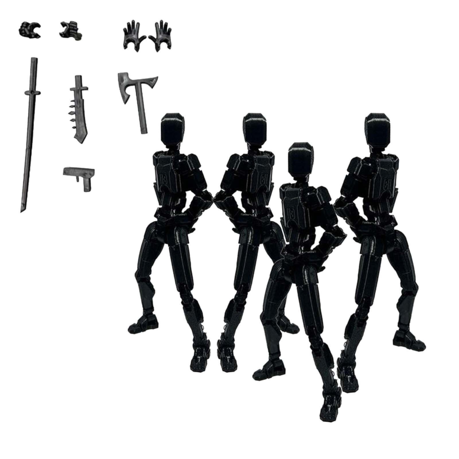 Feledorashia Action Figure, Articulated Action Figure 3D Printed Multi-Jointed Movable, 13 Articulated Robot Dummy Action Figures, Full Body Mechanical Movable Toy, 1 PC Feledorashia