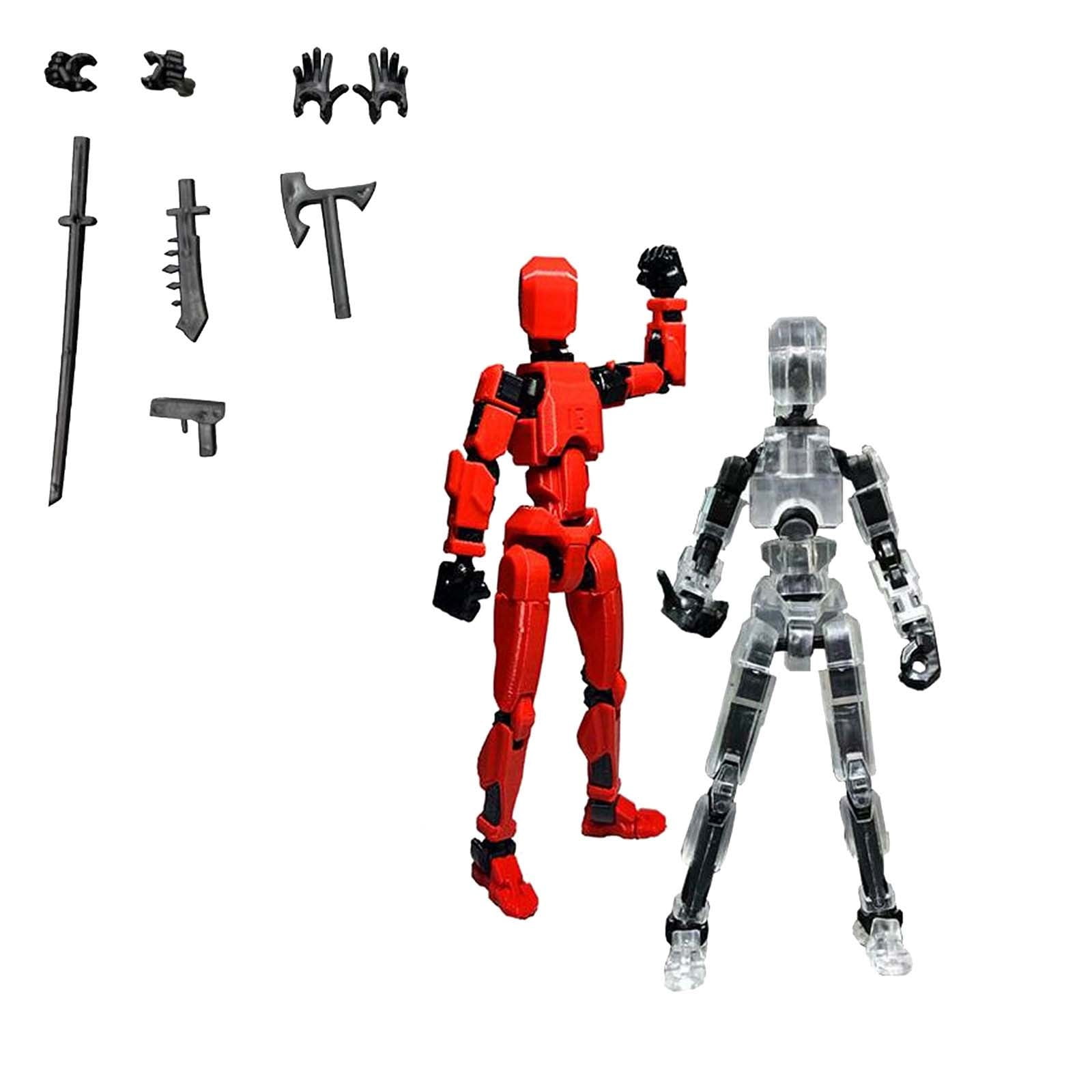 Feledorashia Action Figure, Articulated Action Figure 3D Printed Multi-Jointed Movable, 13 Articulated Robot Dummy Action Figures, Full Body Mechanical Movable Toy, 1 PC Feledorashia