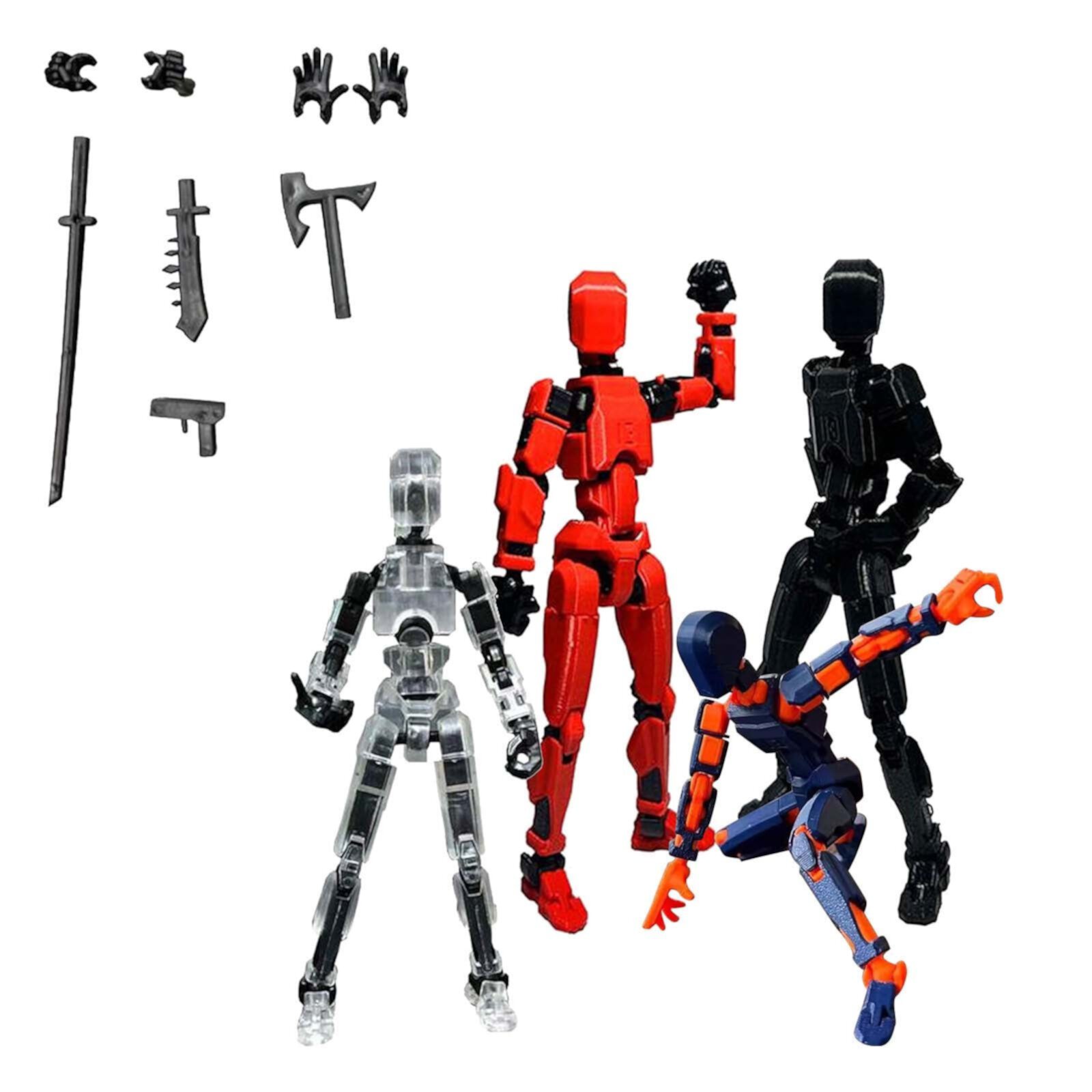 Feledorashia Action Figure, Articulated Action Figure 3D Printed Multi-Jointed Movable, 13 Articulated Robot Dummy Action Figures, Full Body Mechanical Movable Toy, 1 PC Feledorashia