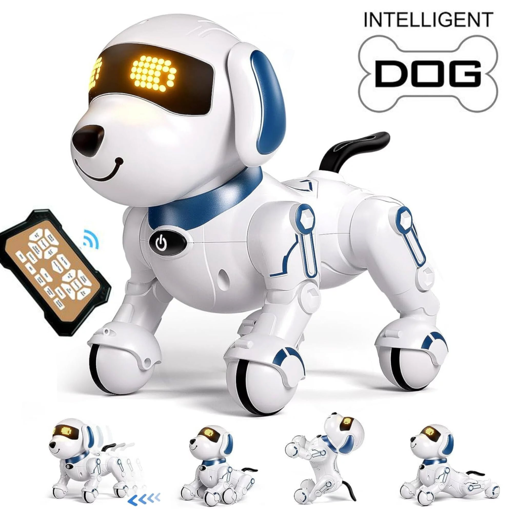 Lvelia Remote Control Robot Dog Toy for Kids,Interactive Robot Dog, Smart Programmable Sing Dancing RC Robot Puppy,Electronic Pets Robot Dog for Boys Girls Birthday Christmas Gift Lvelia