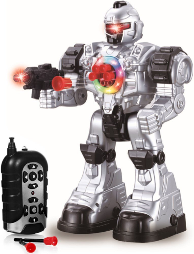 Remote Control Robot Toy - Robots For Kids Superb Fun Toy - Toy Robot Shoots Missiles Walks Talks And Dances With Flashing Lights 10 Functions - Best RC Robot Gift For Boys And Girls - Play22USA Play22