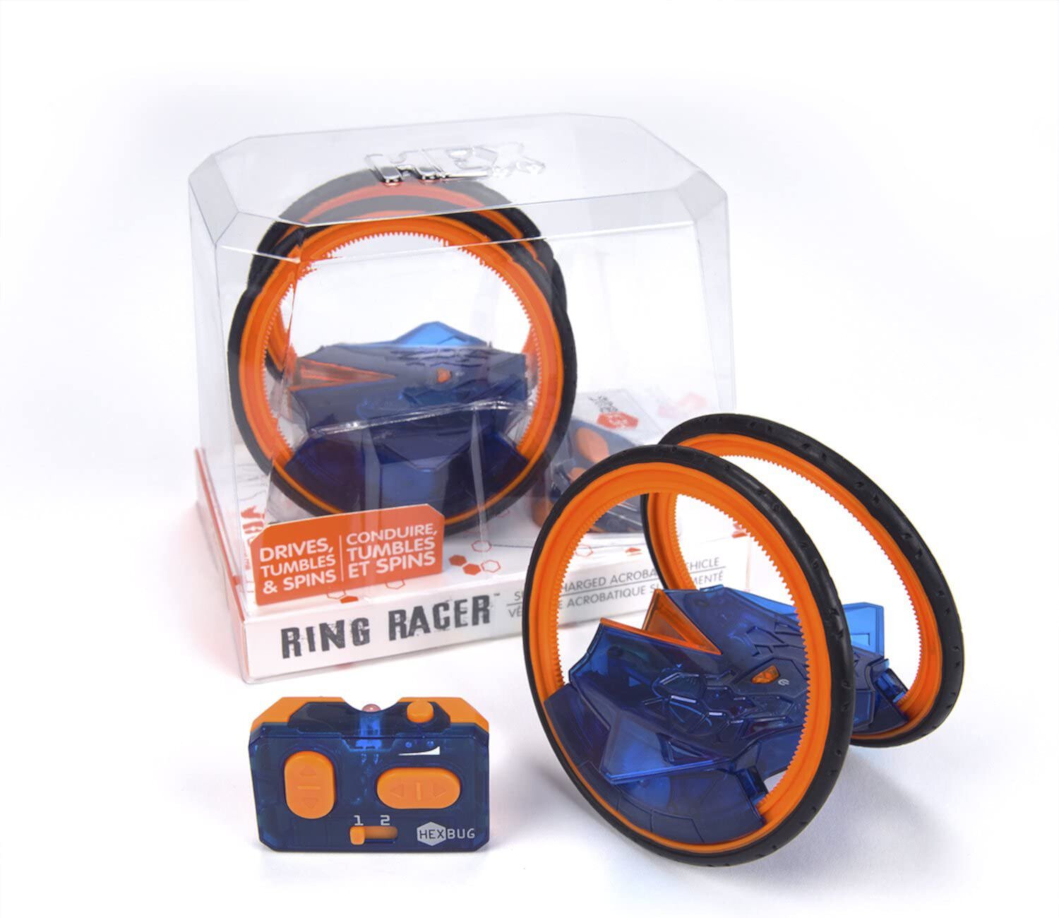 HEXBUG Ring Racer, Self-Stabilizing Rechargeable Remote Control Robot Toy, Aged 8+ (Colors May Vary) HEXBUG