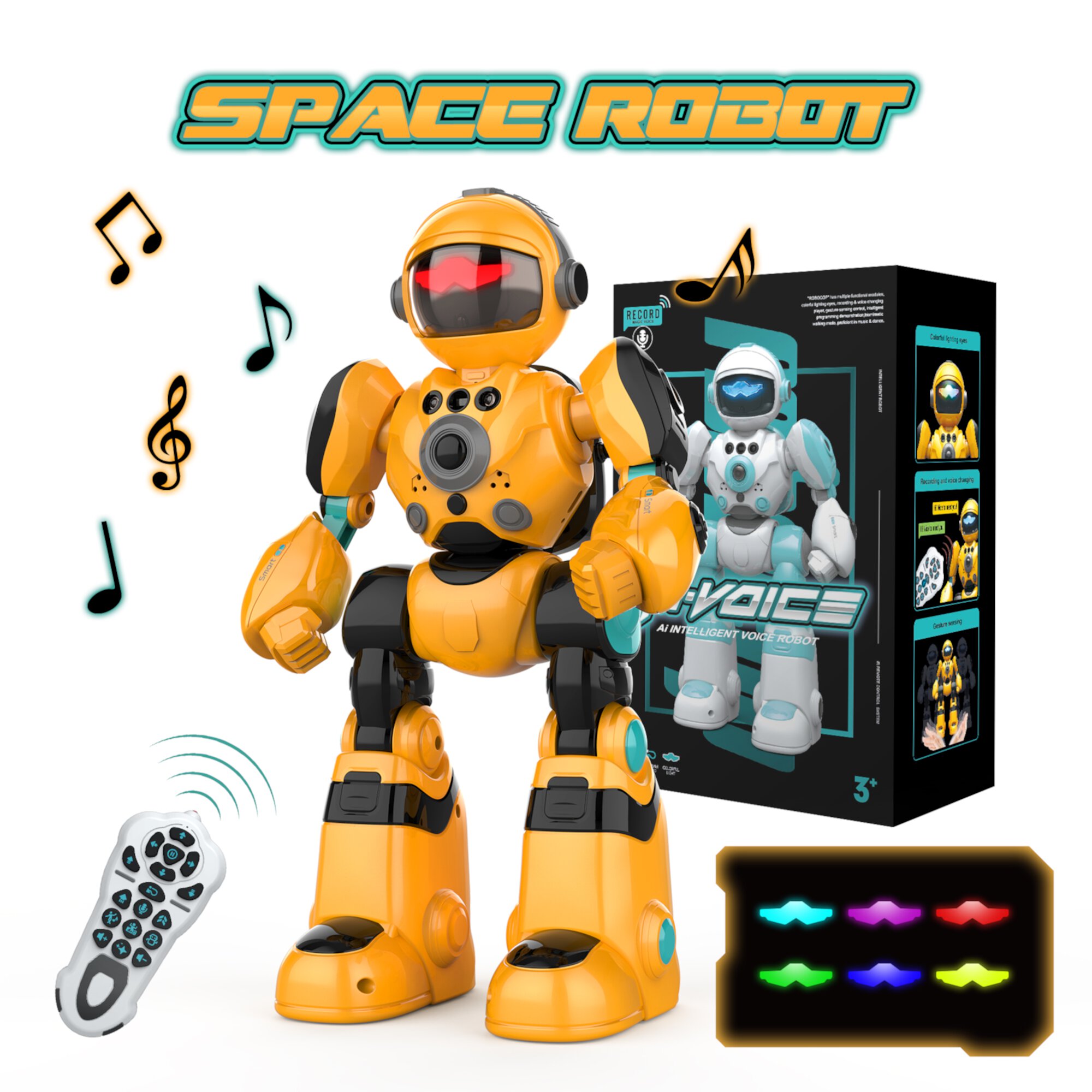 Robot Toy for Kids,Remote Control Toy with Gesture and Sensing, Voice Recording and Playback, Programmable Robot Toy for Age 4 5 6 7 8 Year Old Boys and Girs,Perfect Birthday Gift Generic