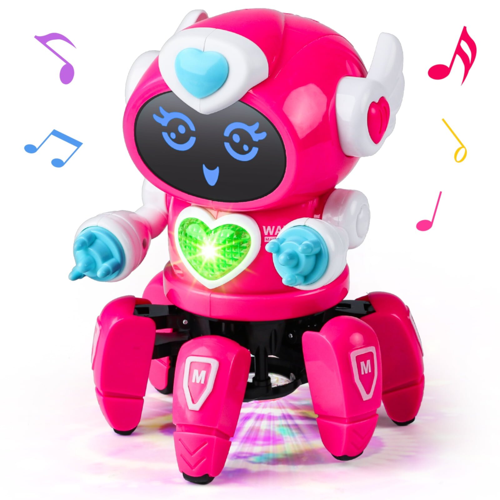 HopeRock Robot Toys for Kids, Smart Electronic Robot Walking Dancing for Todller with Lights/Music, Birthday Christmas Gift for Ages 3 4 5 6+ Boys and Girls, White HopeRock