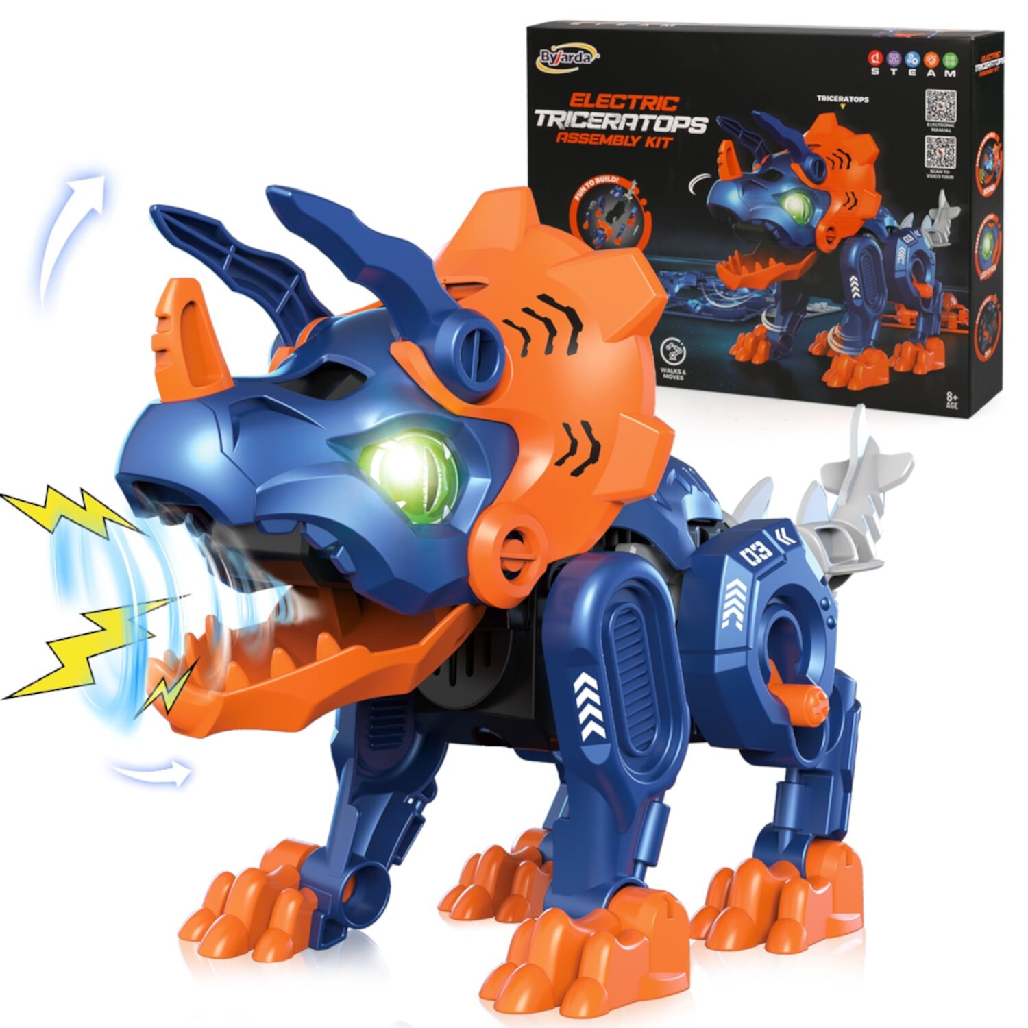 HopeRock STEM Dinosaur Toys for Kids,DIY Building Triceratops Dinosaurs Toys Educational Science Kits Gift for 8-12 Year Old Boys Girls HopeRock