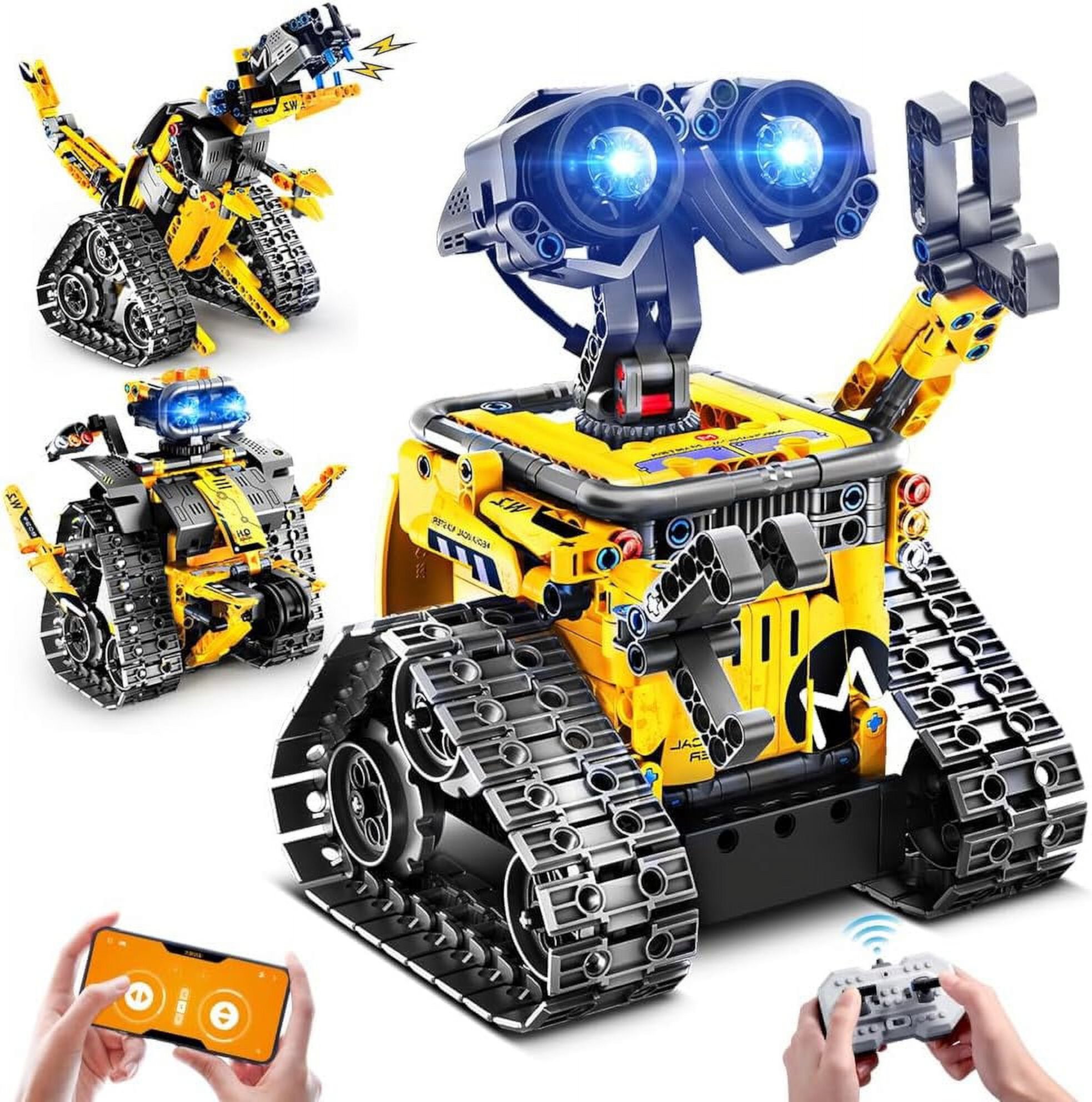 Robot Toys for Kids Building Set, 520 PCS App & Remote Control Robotics Kit 3-in-1 RC Wall Robot/Engineer Robot/Dinosaur Building STEM Toys Gift for Kids 6 7 8 9 10 11 12+ Years Old Boys Girls Generic