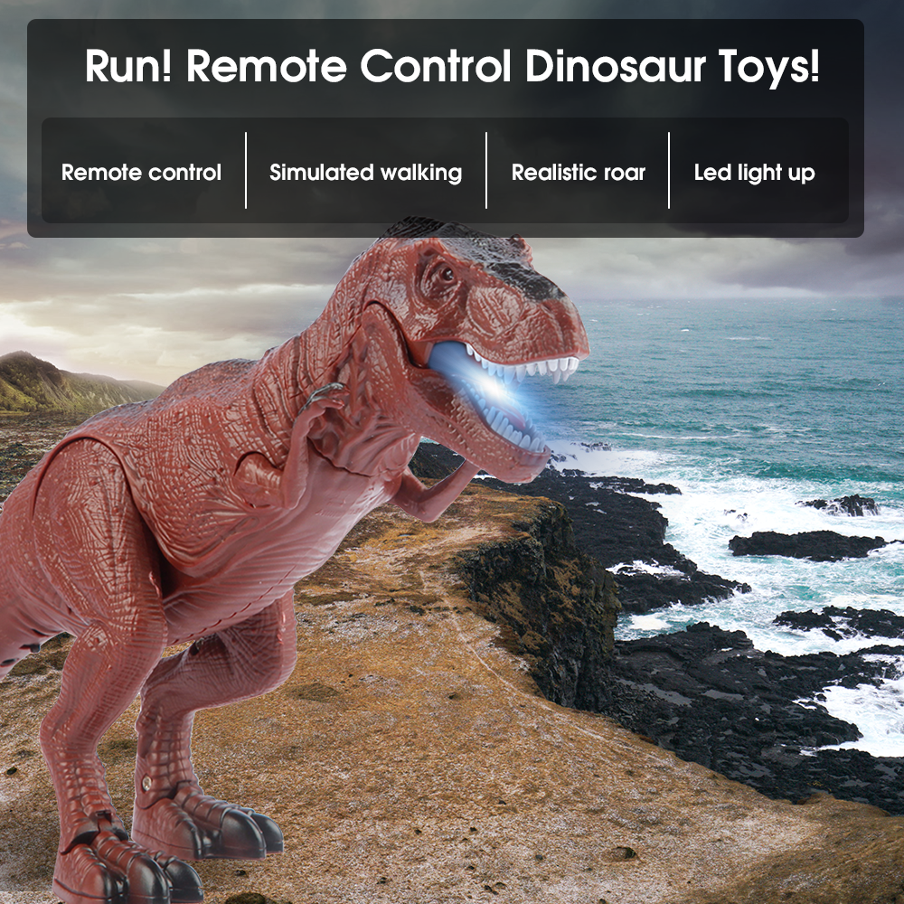 UUGEE Remote Control Dinosaur Toys for Boys Kids, 2.4G RC Dinosaurs T-Rex Robot with Light Sound, Christmas Gifts Toys for 3 4 5 6 7 8+ Year Old Boy UUGEE