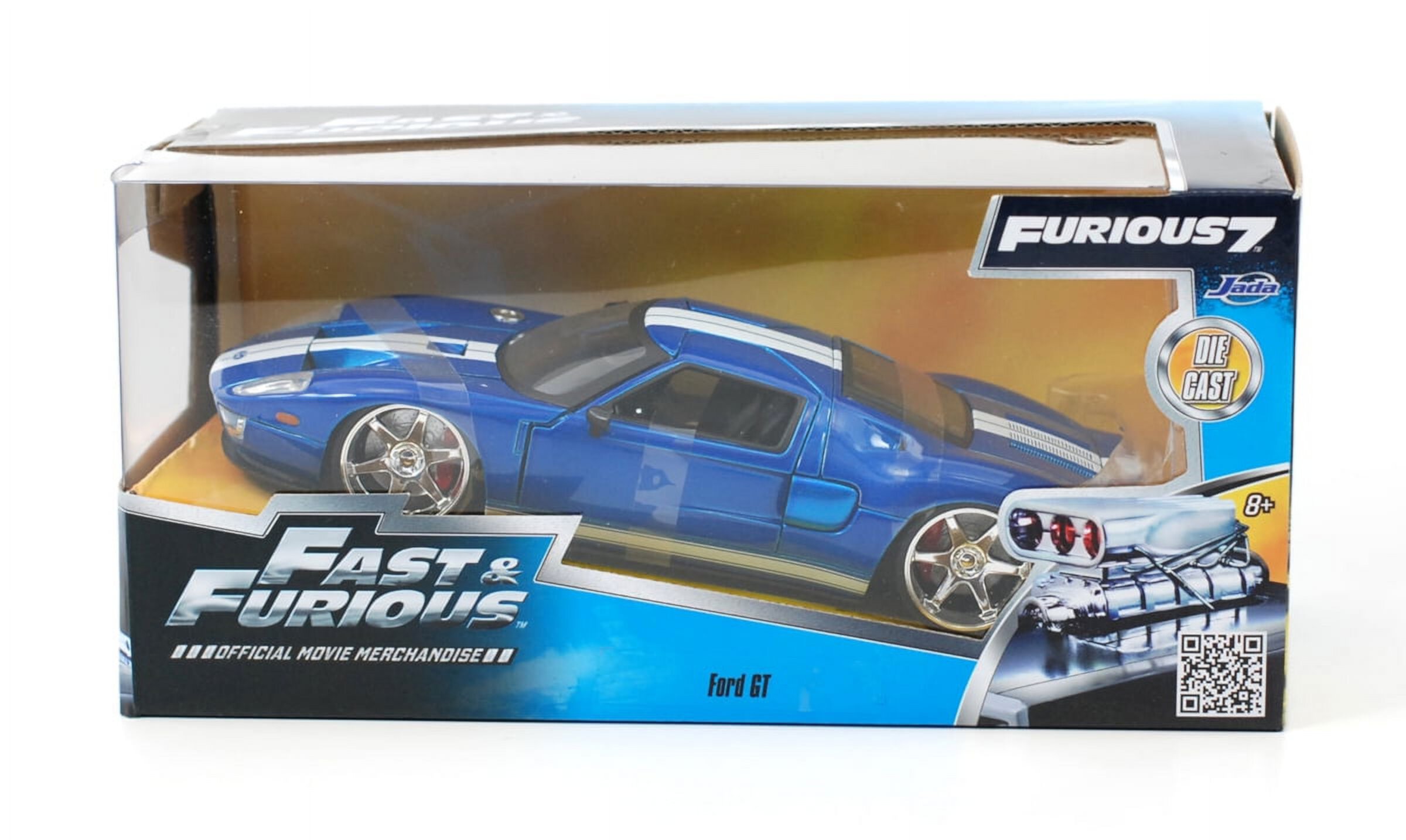 Ford GT Fast & Furious 7" Movie Blue 1/24 Diecast Model Car by Jada " Fast and the Furious