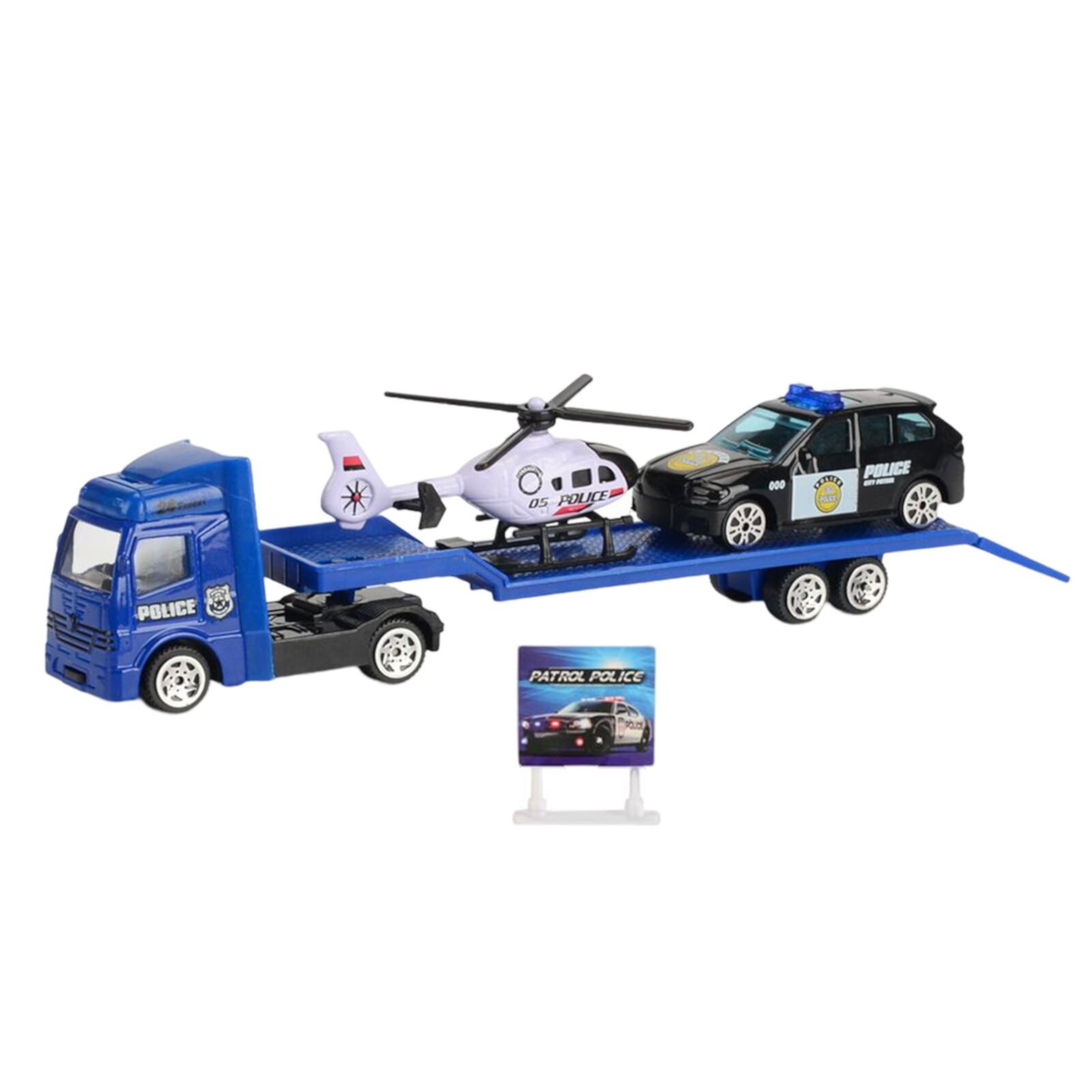 1/64 Scale Tow Truck,Alloy Diecasts Vehicle Pull Back Truck Educational Toys,Crane Trailer Tow Truck Toy for Children Girls Boys Blue Almencla