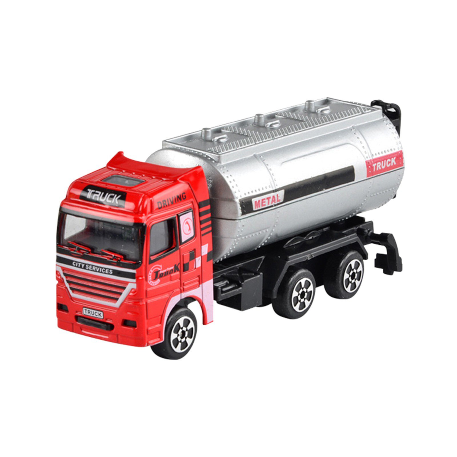 Hongssusuh Children's Collectible Die-Cast Metal Pull-Back Action & Sound Fire Engine Truck with Ladder, Emergency Realistic Fire Engine Toys，Red Hongssusuh