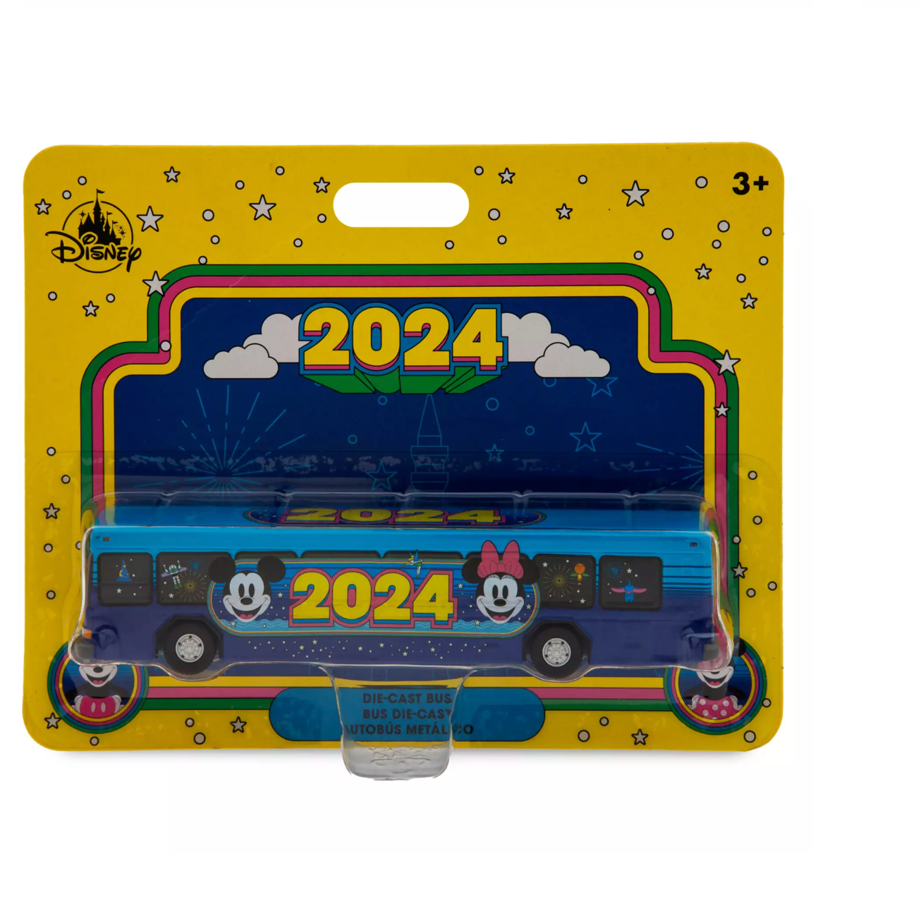 Disney Parks WDW 2024 Die Cast Metal Toy Bus New with Card Disney