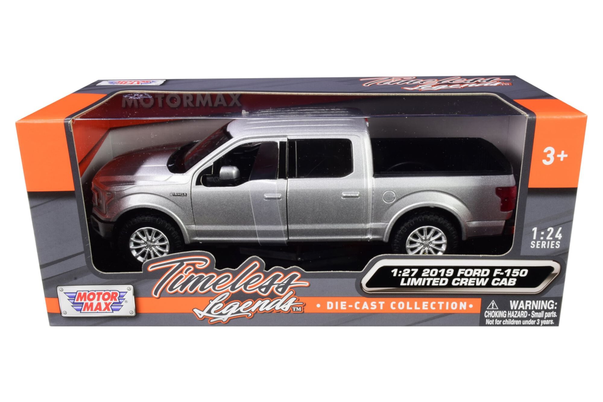 2019 Ford F-150 Limited Crew Cab Pickup Truck Metallic Silver 1/24-1/27 Diecast Model Car by Motormax MOTORMAX