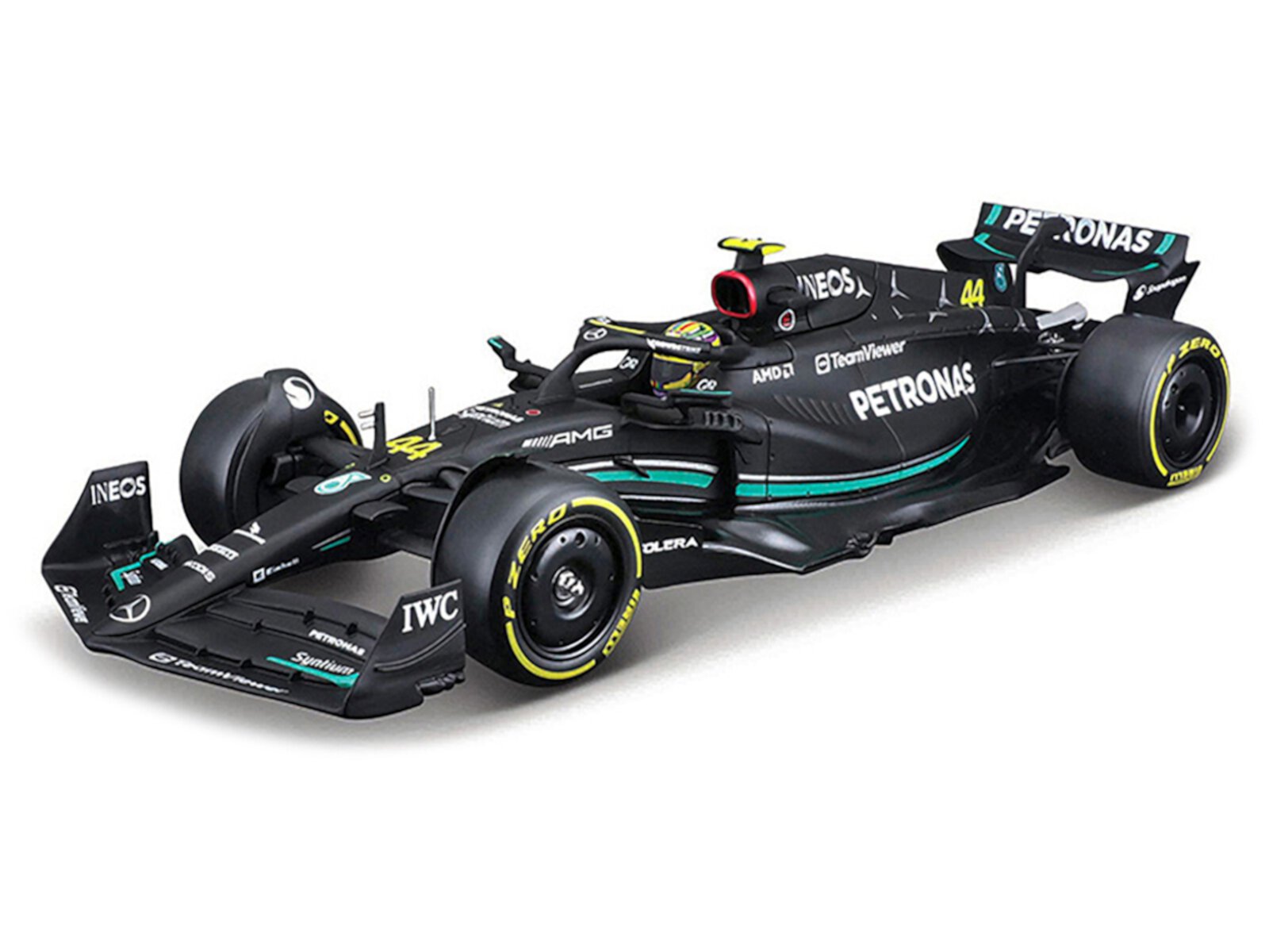 Diecast Mercedes-AMG F1 W14 E Performance #44 Lewis Hamilton "Petronas" Formula One F1 "World Championship" (2023) 1/24 Diecast Model Car by Bburago Bburago