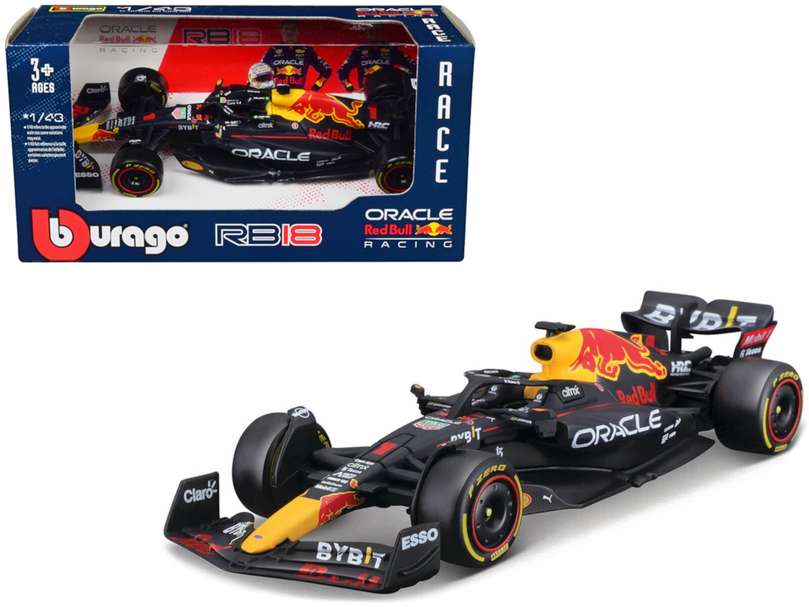 Red Bull Racing RB18 #1 Max Verstappen "Formula One F1 World Championship" (2022) 1/43 Diecast Model Car by Bburago Bburago