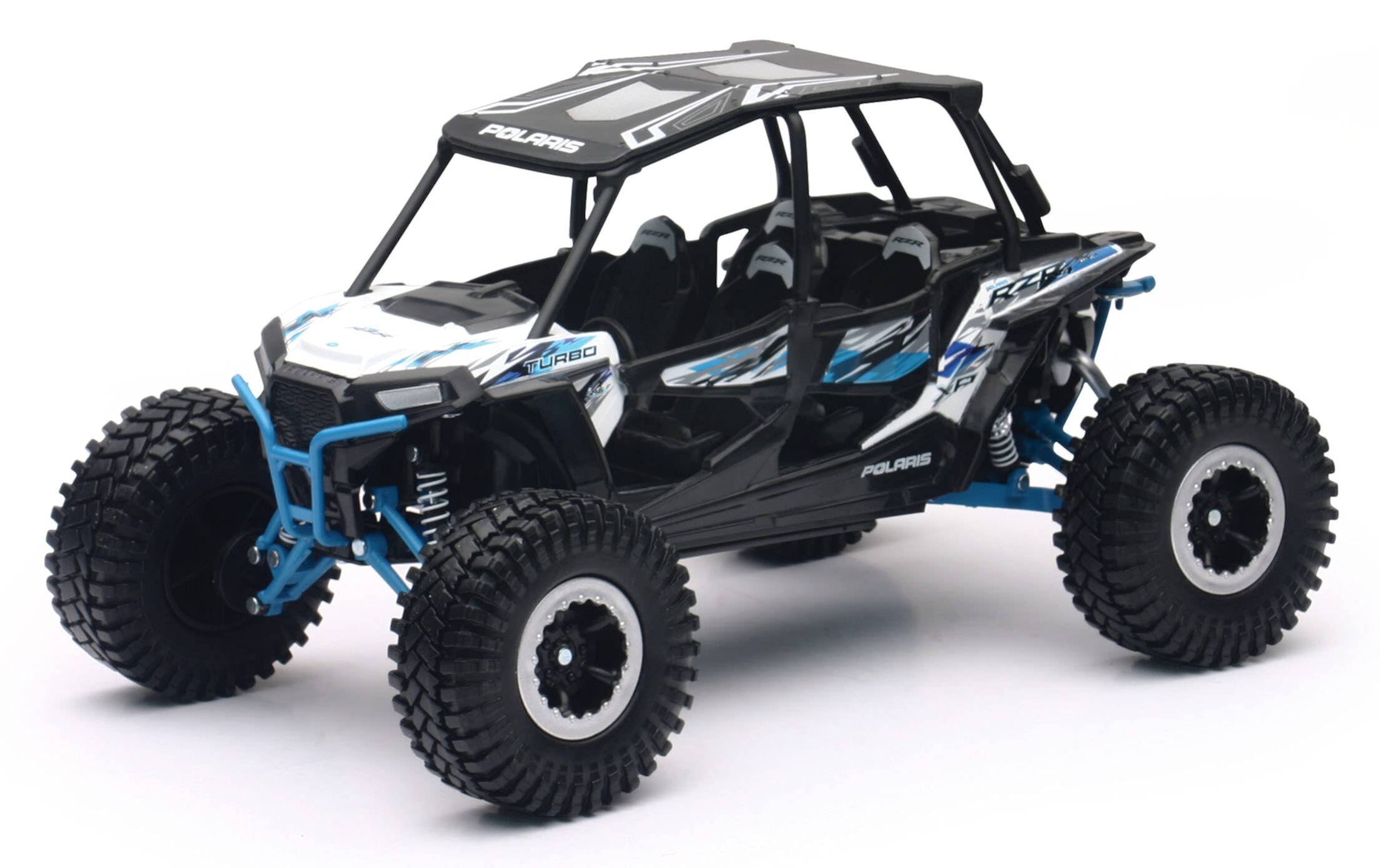 New Ray Multi-Color Die Cast 1:18 Scale Polaris RZR XP4 UTV Free Wheeling Vehicle New Ray Toys