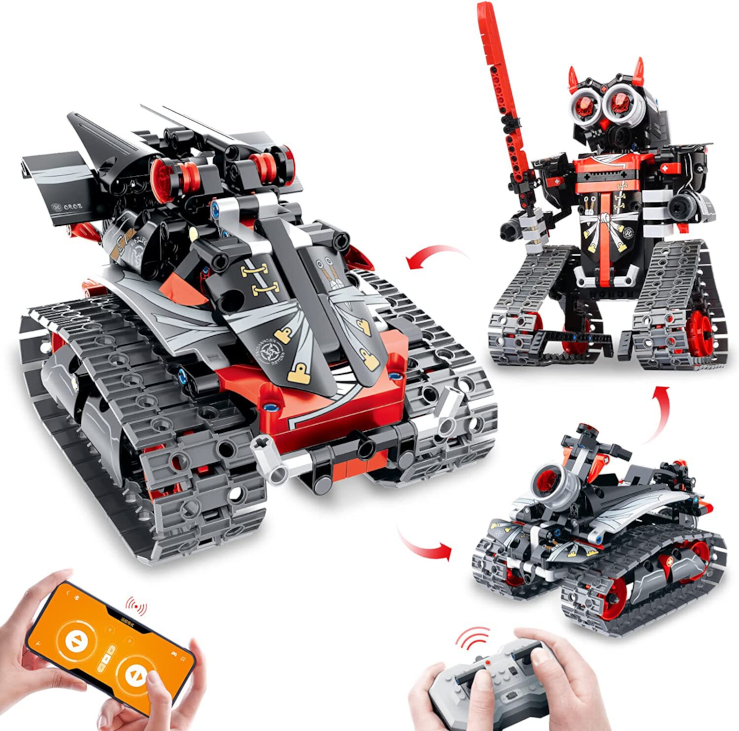 Robot Building Toys STEM Projects for Kids Ages 6-10 8-12 and up, 3 in 1 Remote Control Car Coding Set, Educational Robotics Science Kit, Birthday & Christmas Gift for Teen Boys Girls InTrans