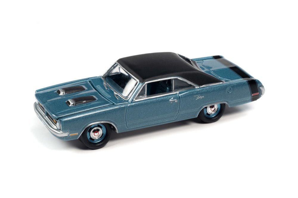 1970 Dodge Dart Swinger 340, B3 Light Blue - Johnny Lightning JLSP176/24B - 1/64 scale Diecast Model Toy Car Johnny Lightning