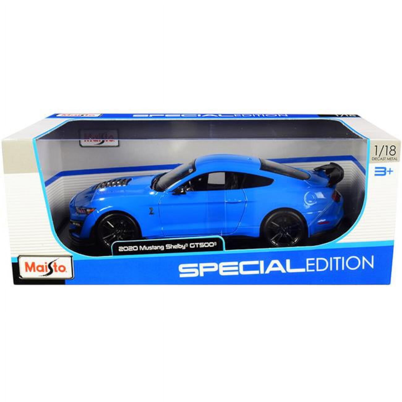 Maisto 31452bl 1-18 Diecast Model Car for 2020 Ford Mustang Shelby GT500 Light Blue Special Edition Maisto