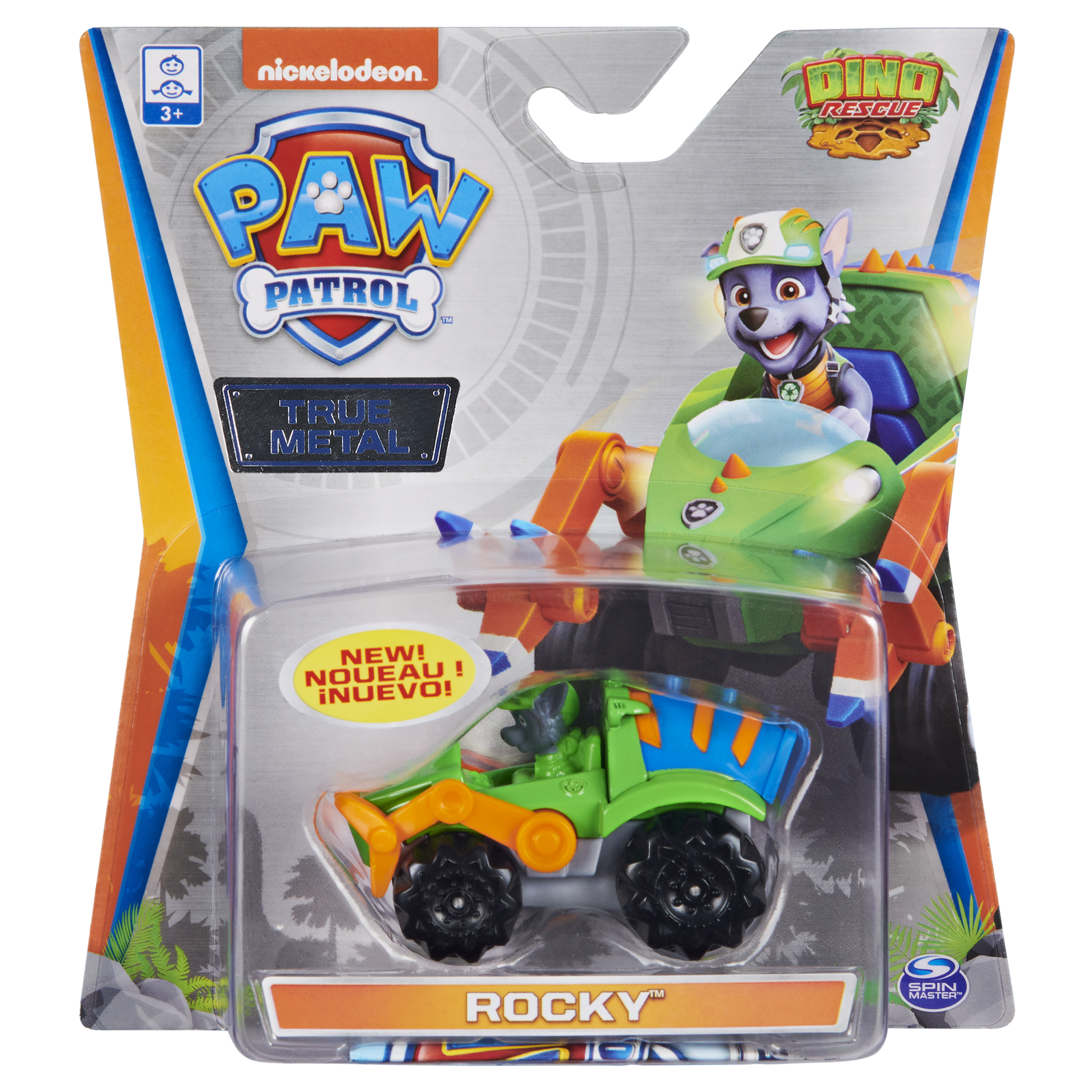 PAW Patrol, True Metal Rocky Collectible Die-Cast Vehicle, Dino Rescue Series 1:55 Scale Paw Patrol