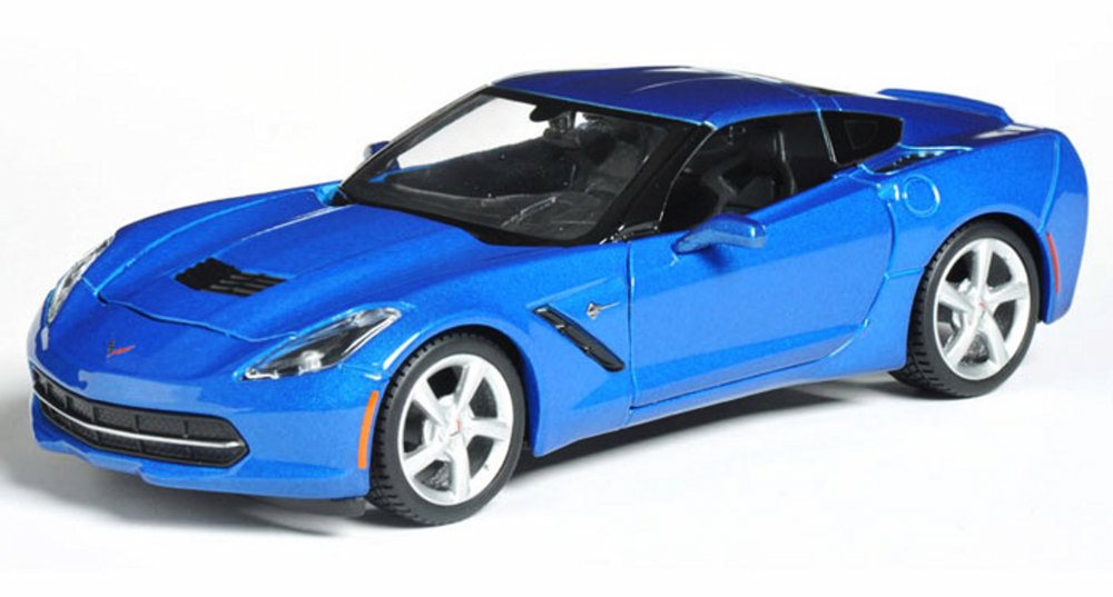 2014 Chevrolet Corvette Stingray Coupe, Blue - Maisto 31505 - 1/24 scale diecast model car Maisto