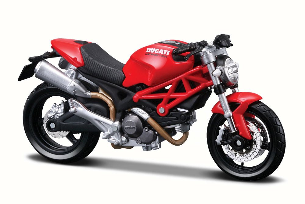 Ducati Monster 696 Motorcycle, Red - Maisto 31300/696 - 1/18 Scale Diecast Model Toy Motorcycle Maisto