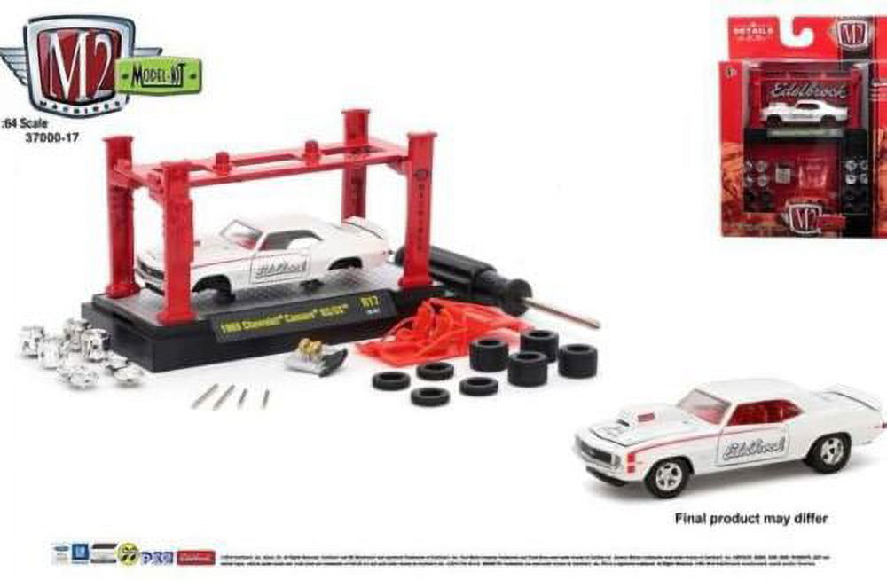 M2 MACHINES 1:64 MODEL KIT AUTO-LIFT RELEASE 17 - 1969 CHEVROLET CAMARO RS/SS - EDELBROCK (WHITE) 37000-17E M2 Machines