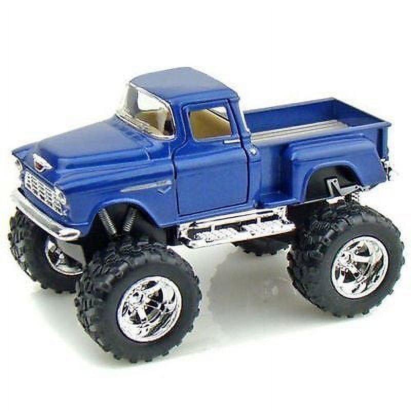 Kinsmart Off Road Big Foot Monster 1955 Chevy Stepside PickUpTruck 1:32 BLUE 4x4 KiNSMART