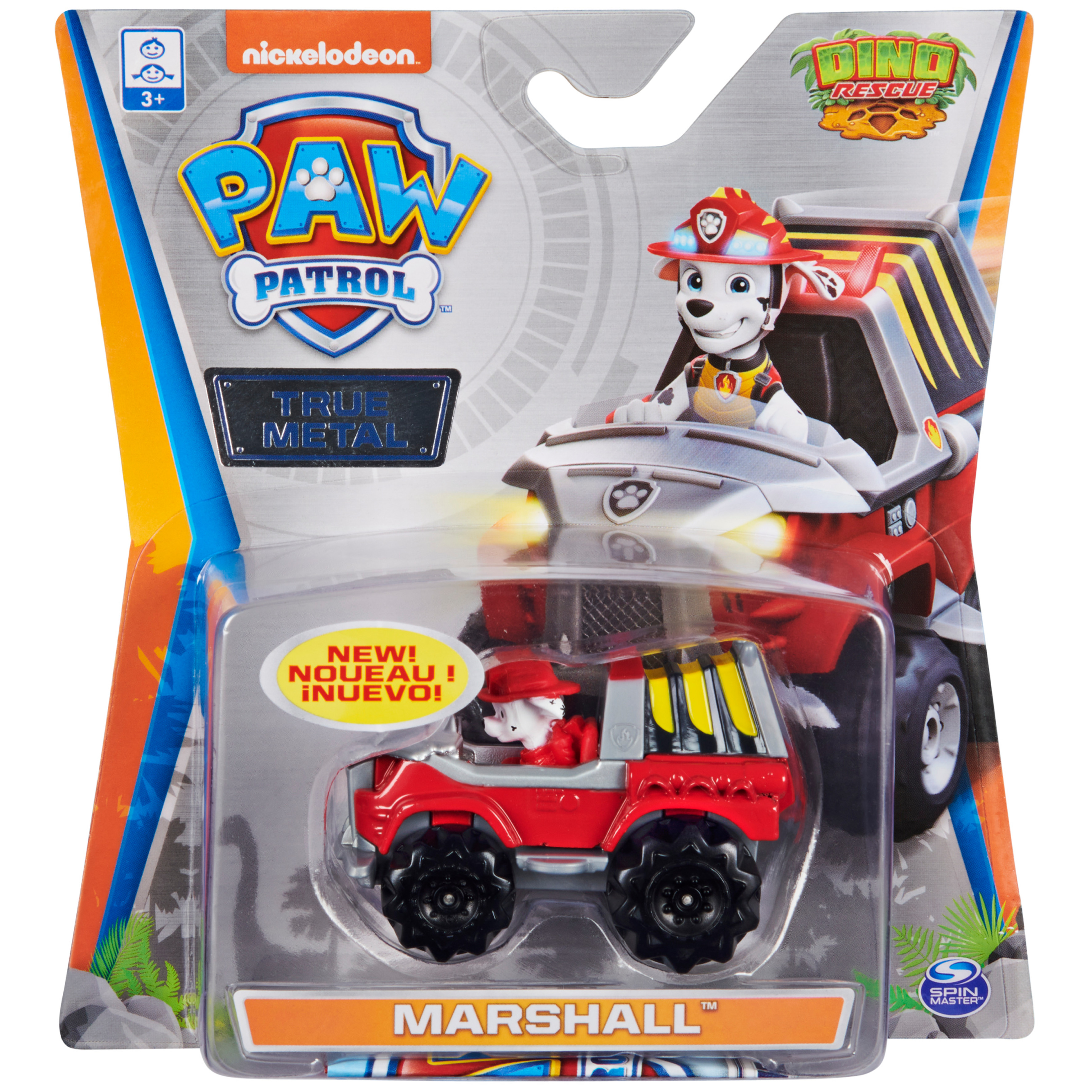 PAW Patrol, True Metal Marshall Collectible Die-Cast Vehicle, Dino Rescue Series 1:55 Scale Paw Patrol