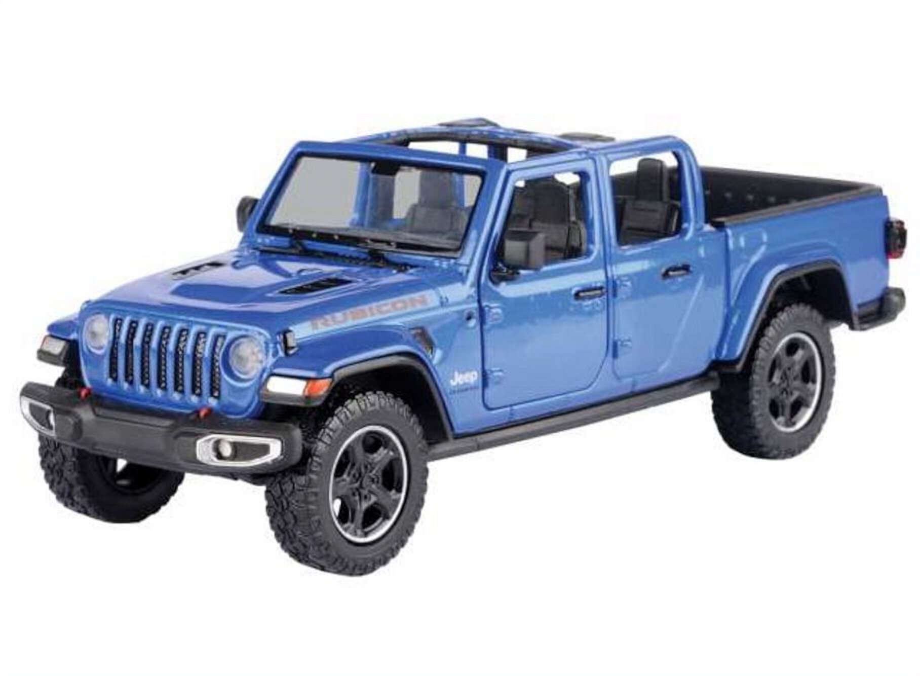 2021 Jeep Gladiator Rubicon (Open Top), Blue - Motor Max 79370BU - 1/27 scale Diecast Model Toy Car MOTORMAX