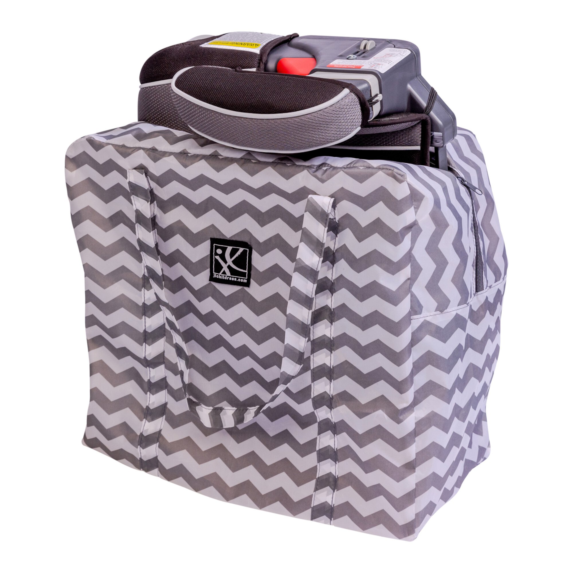 J.L. Childress Booster Go-Go Travel Bag for Backless Booster Seats and Baby Seats, Grey Chevron J.L. Childress