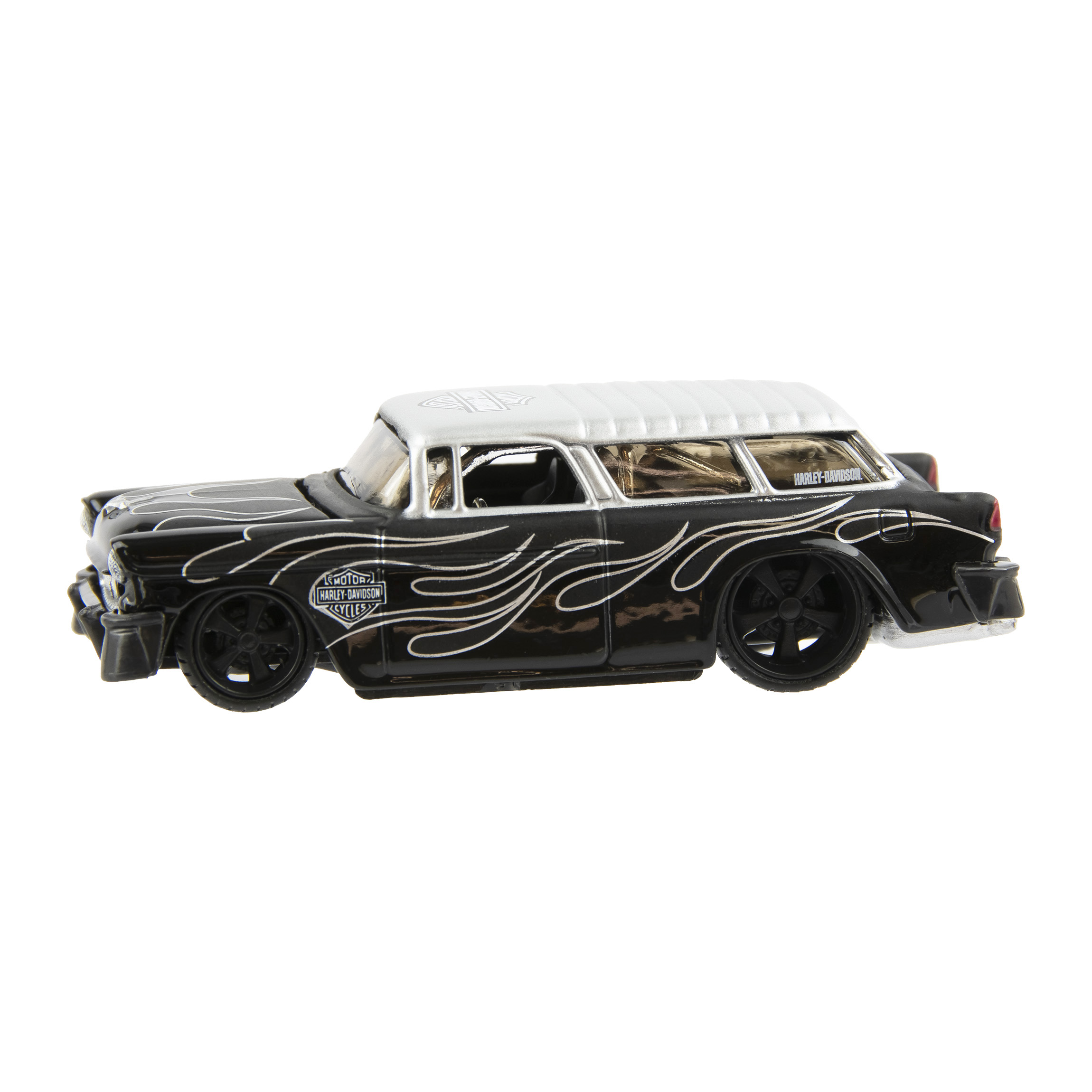 Maisto 1:64 Harley Davidson Custom 1955 Chevrolet Nomad Car in Black Maisto