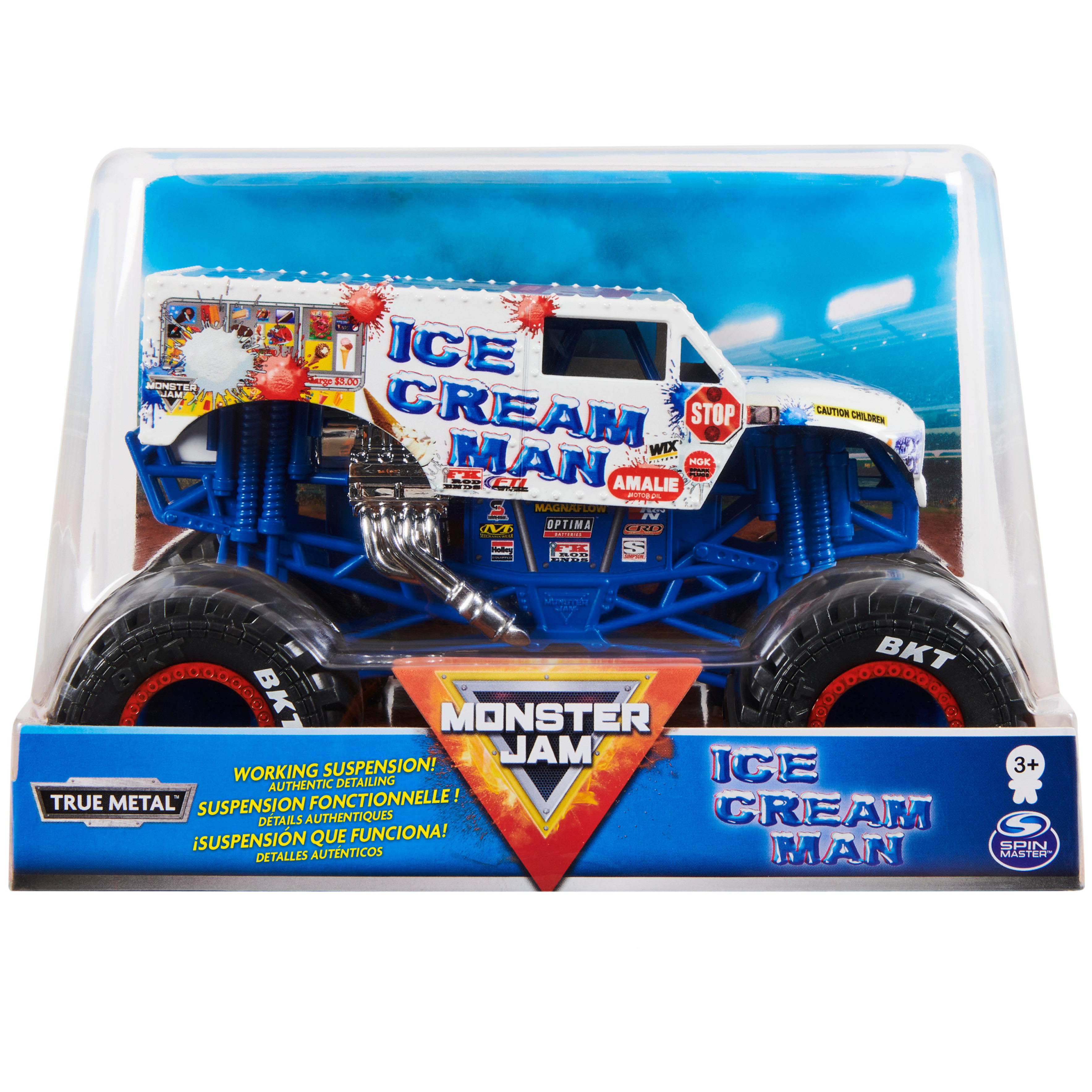 Monster Jam, Official Ice Cream Man Monster Truck, Die-Cast Vehicle, 1:24 Scale Monster Jam